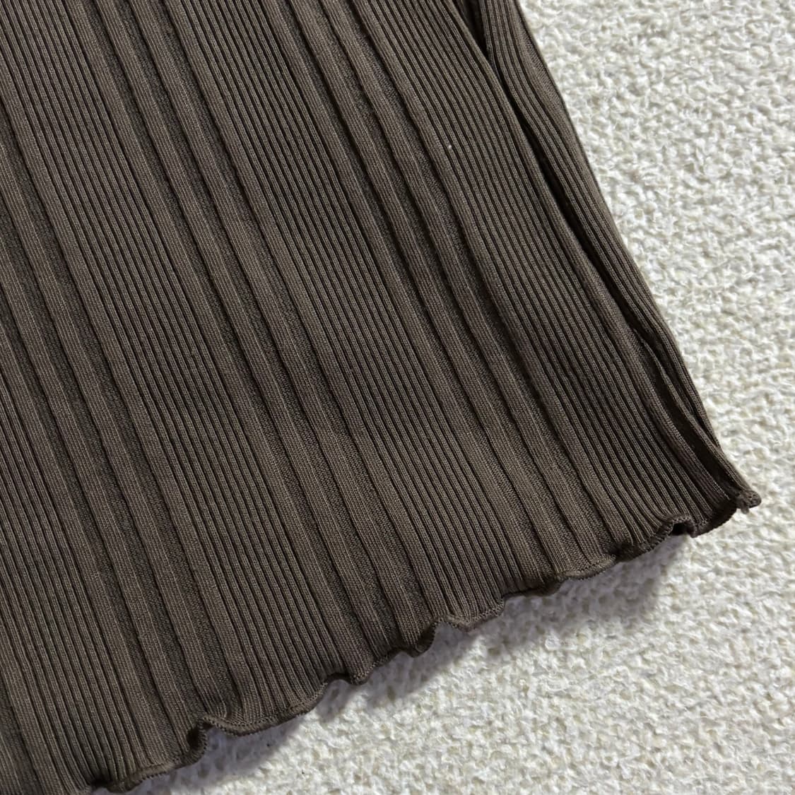 일본빈티지 모리걸 브라운 터틀넥 나시 상품이미지3