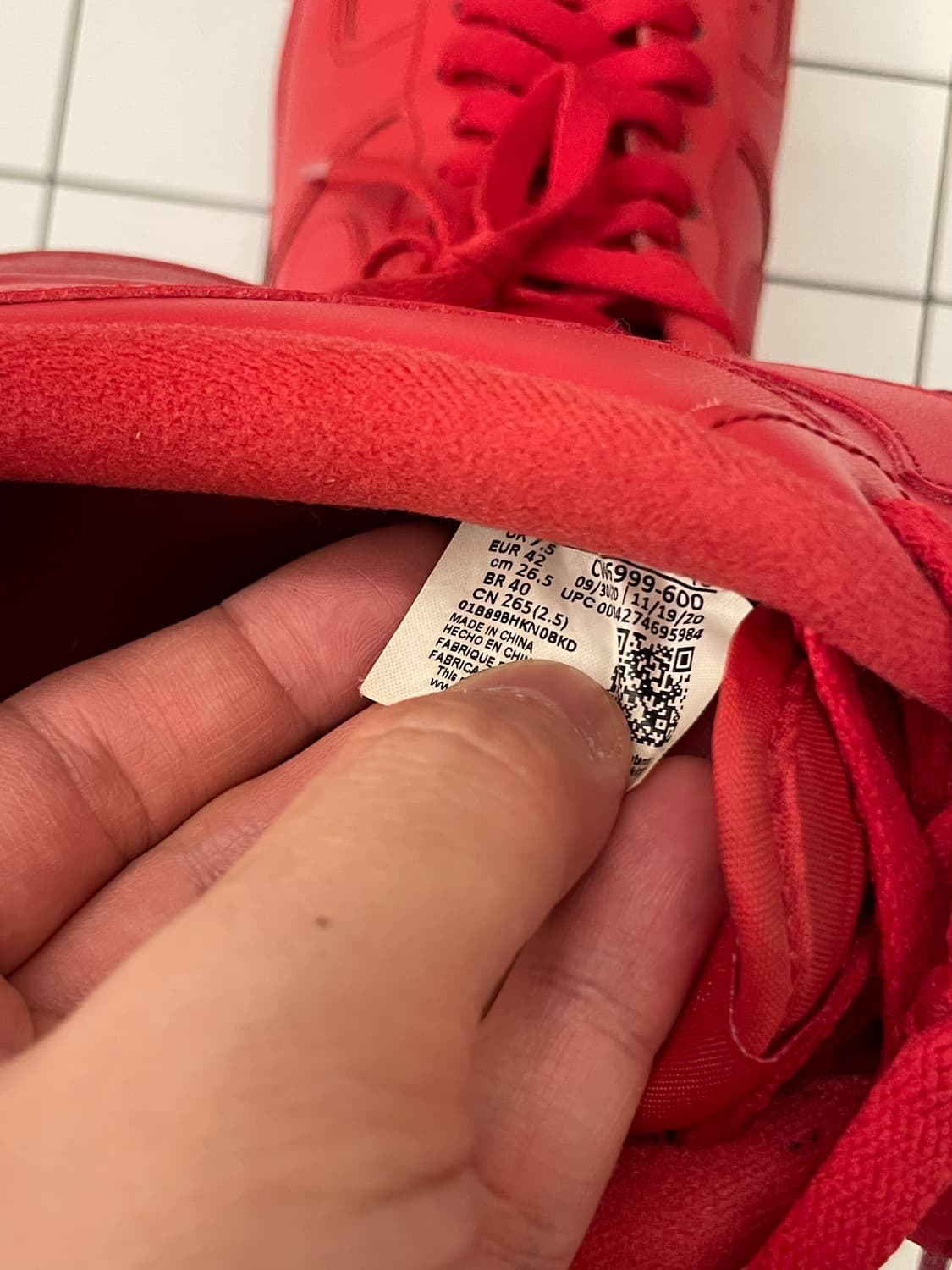 나이키 에어포스 트리플 레드 265 상품이미지7