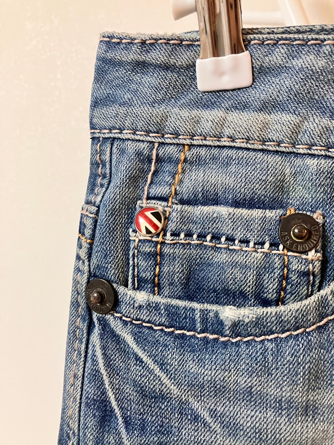 Ask 에스크 유니언잭 미니스커트 데님스커트 오네갸루 그런지  y2k 상품이미지4