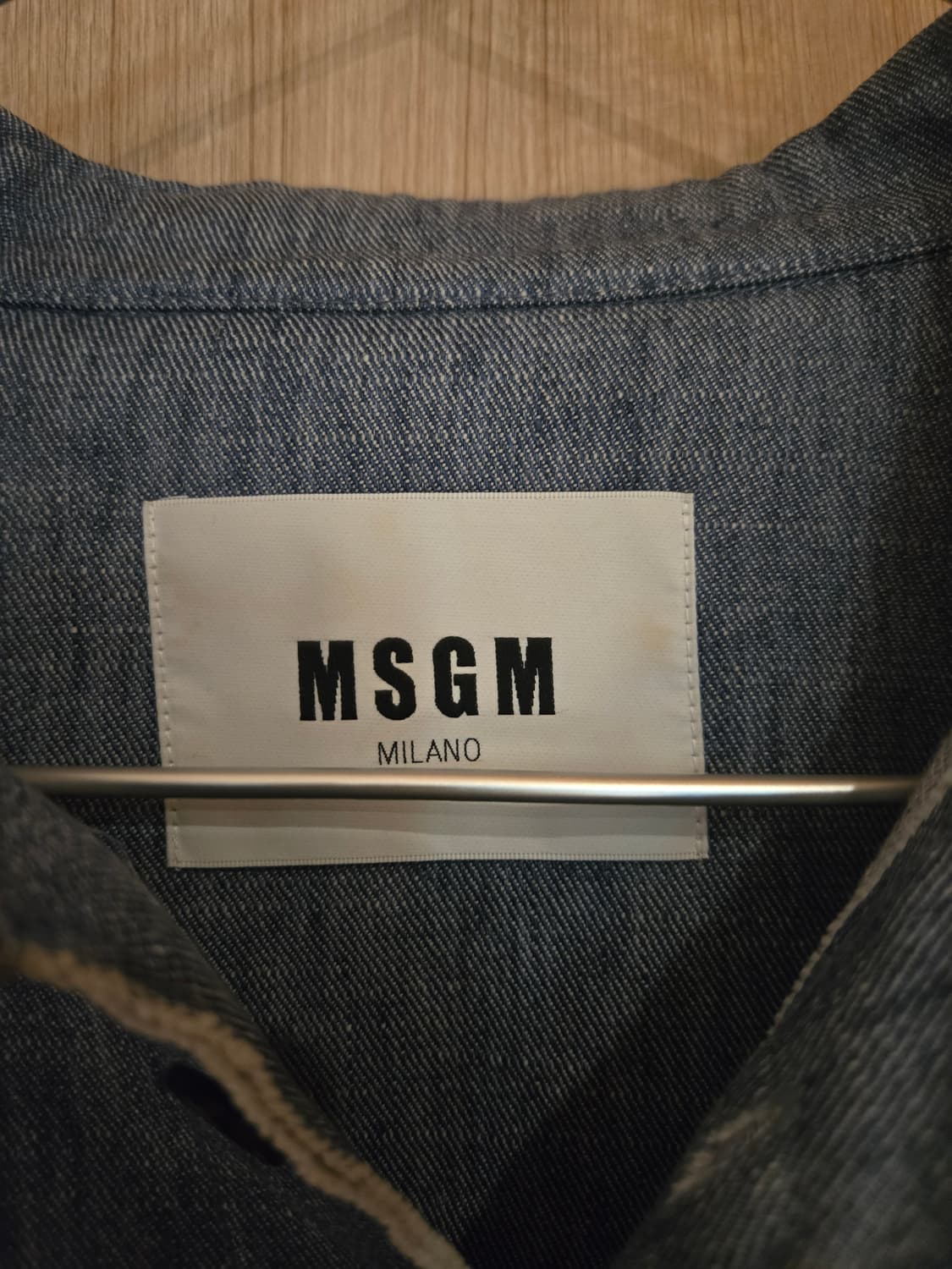 [MSGM MILANO] 투톤 디스트레스드 데님 셔츠 자켓 상품이미지2