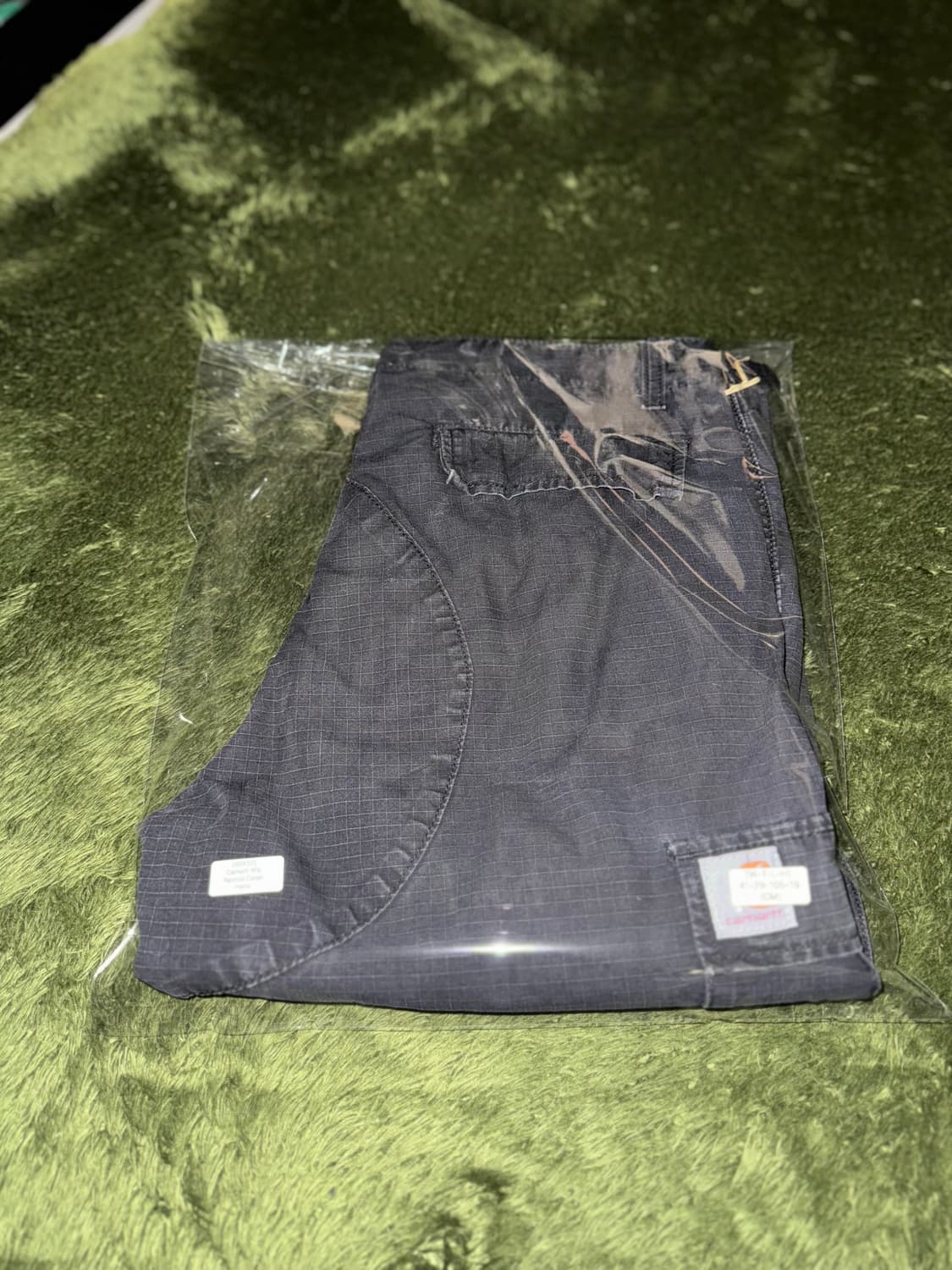 [30X32] 칼하트 WIP 립스탑 빈티지 워싱 카고 팬츠 블랙 상품이미지10