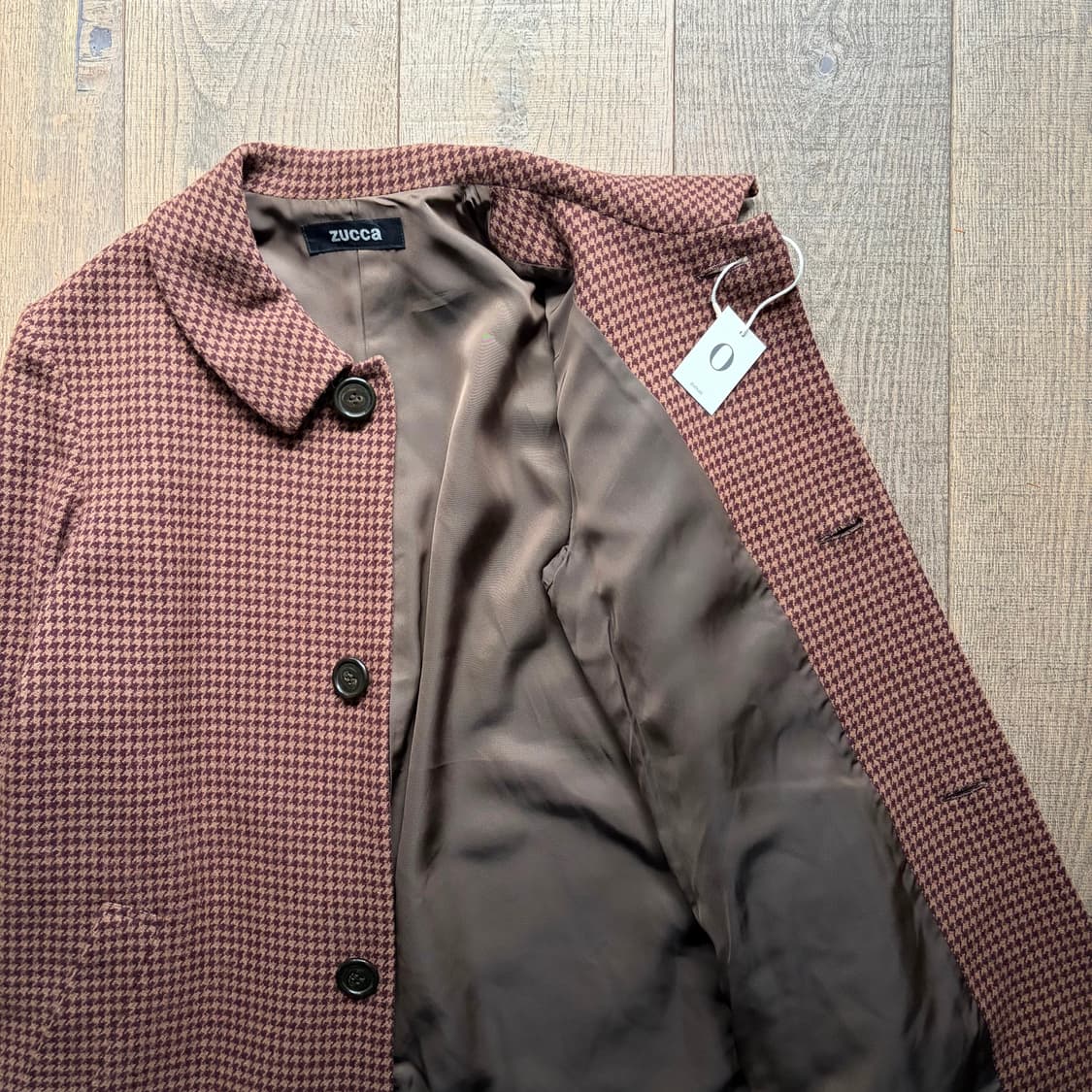 Houndstooth Pattern Wide Coat 상품이미지7