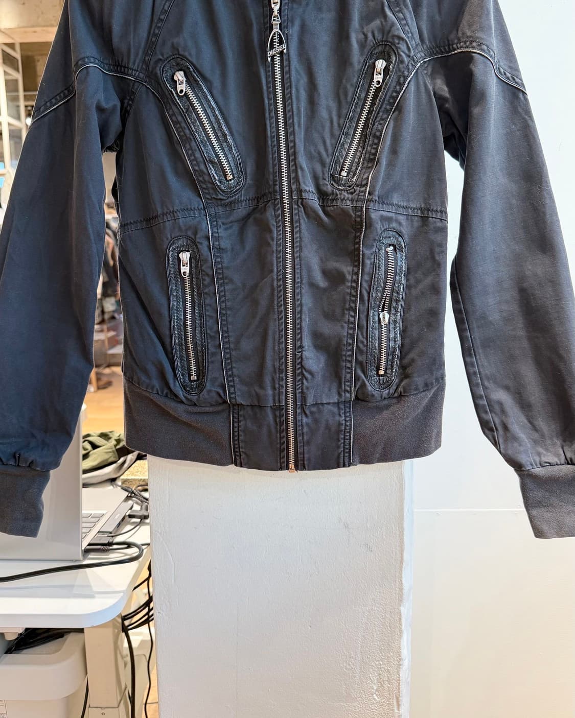 디젤 블랙 유틸리티 멀티포켓 MA-1 밀리터리 플라이트 자켓  상품이미지6