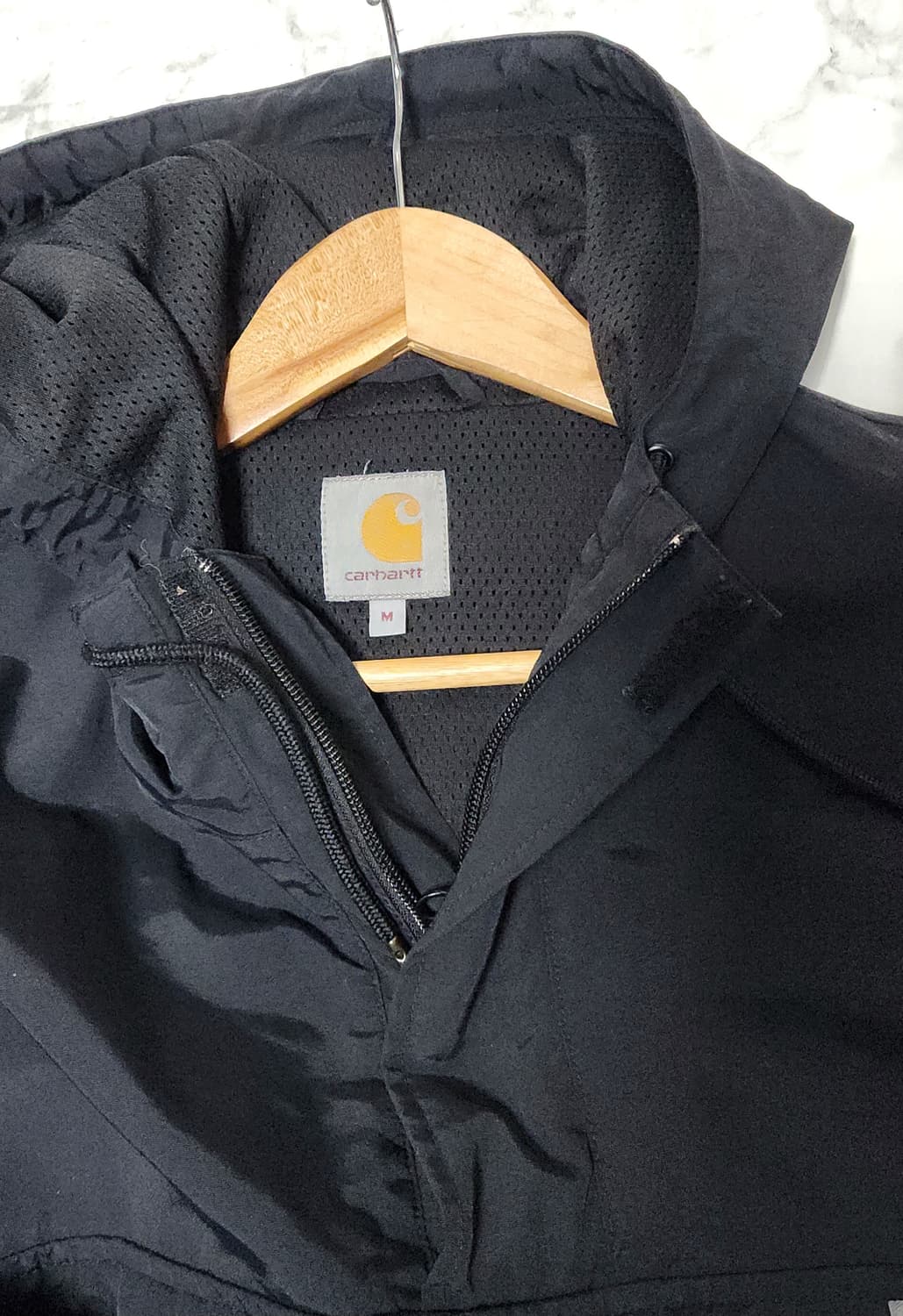 칼하트 WIP 풀오버 아노락 바람막이 후드 자켓 블랙 상품이미지5