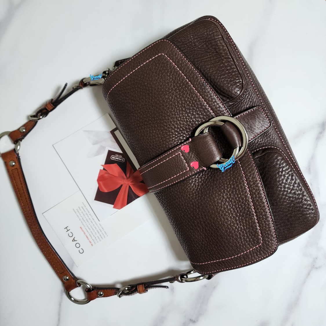 ##희귀템) 코치 레더 숄더백 상품이미지2