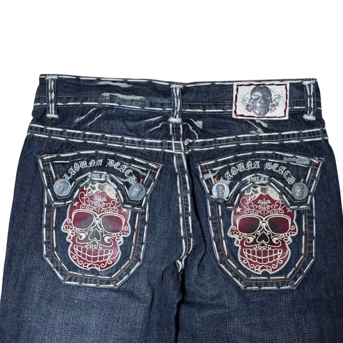 라구나비치 스컬 고딕 스티치 데님팬츠 상품이미지7