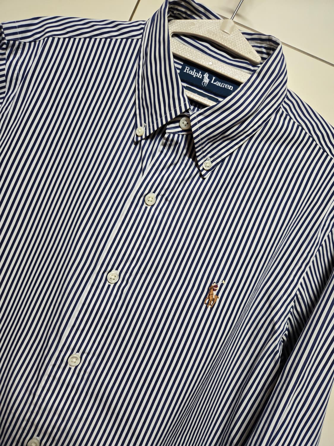 폴로 랄프로렌 여성 네이비 스트라이프 셔츠 상품이미지1