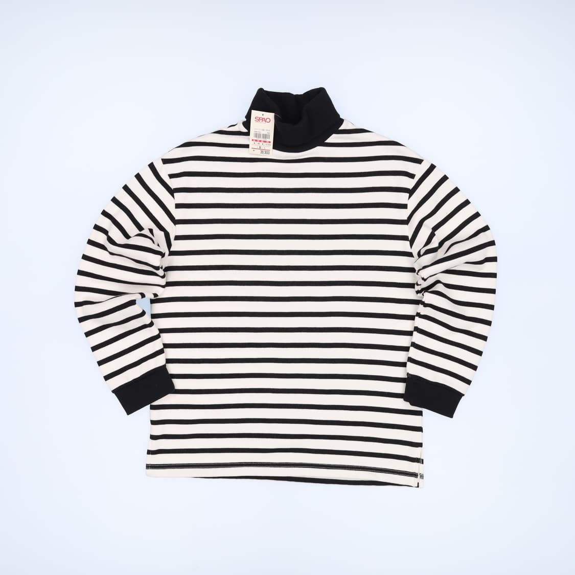 M 새상품 스파오 스트라이프 터틀넥 맨투맨 4230 상품이미지1