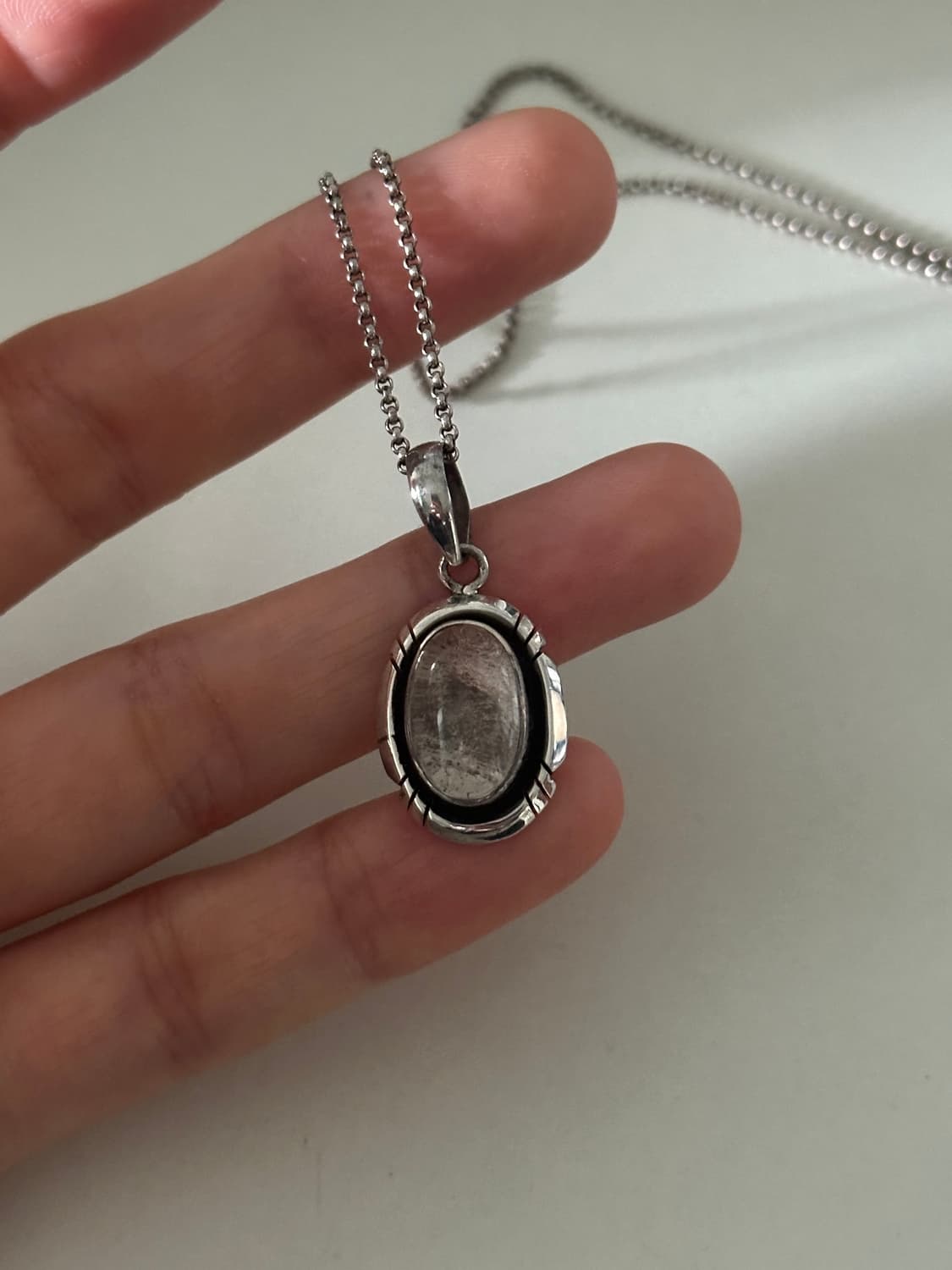  Vintage Quartz 925Silver Necklace 상품이미지1