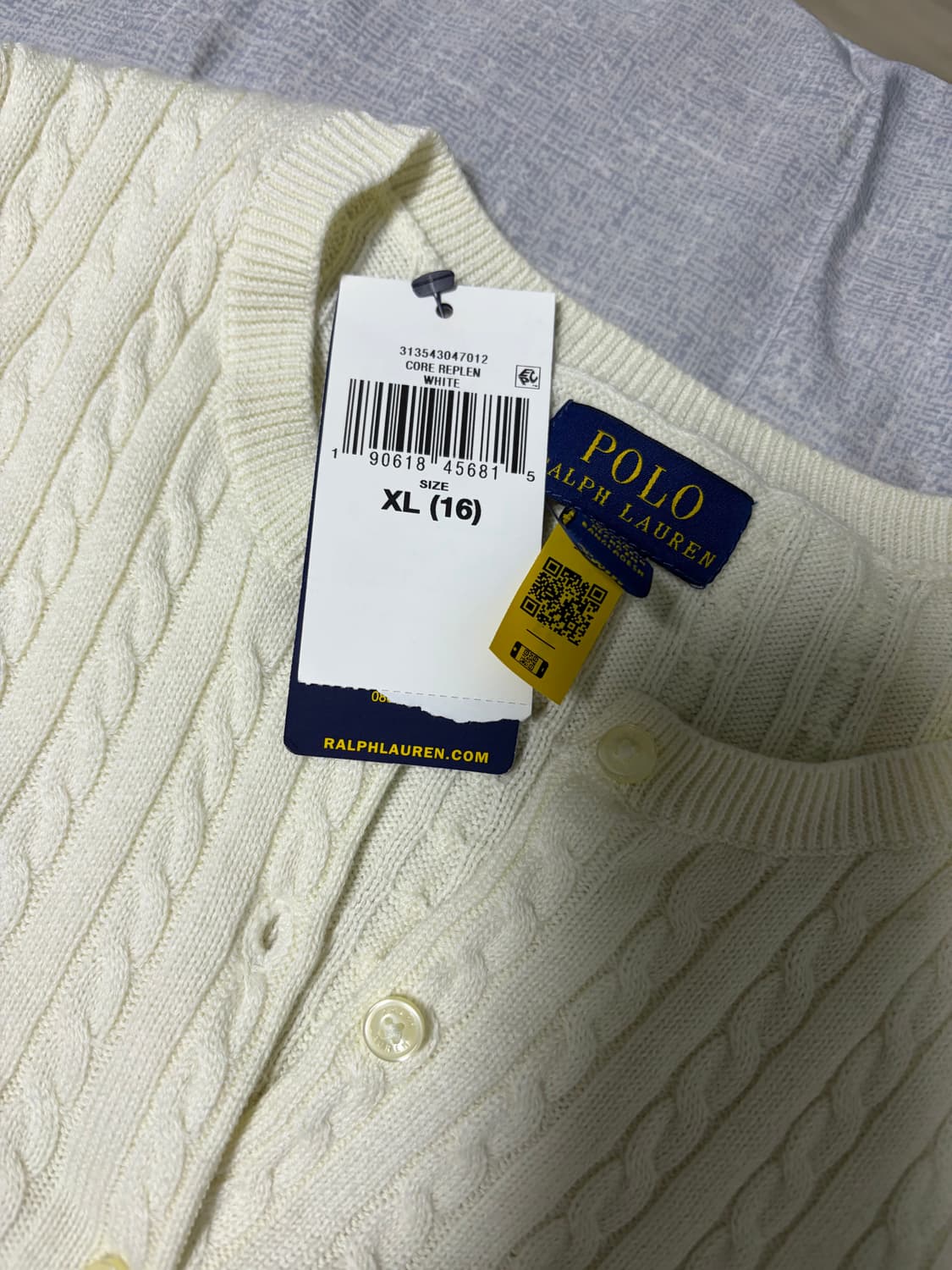 폴로랄프로렌 케이블가디건 아이보리 새상품 상품이미지3