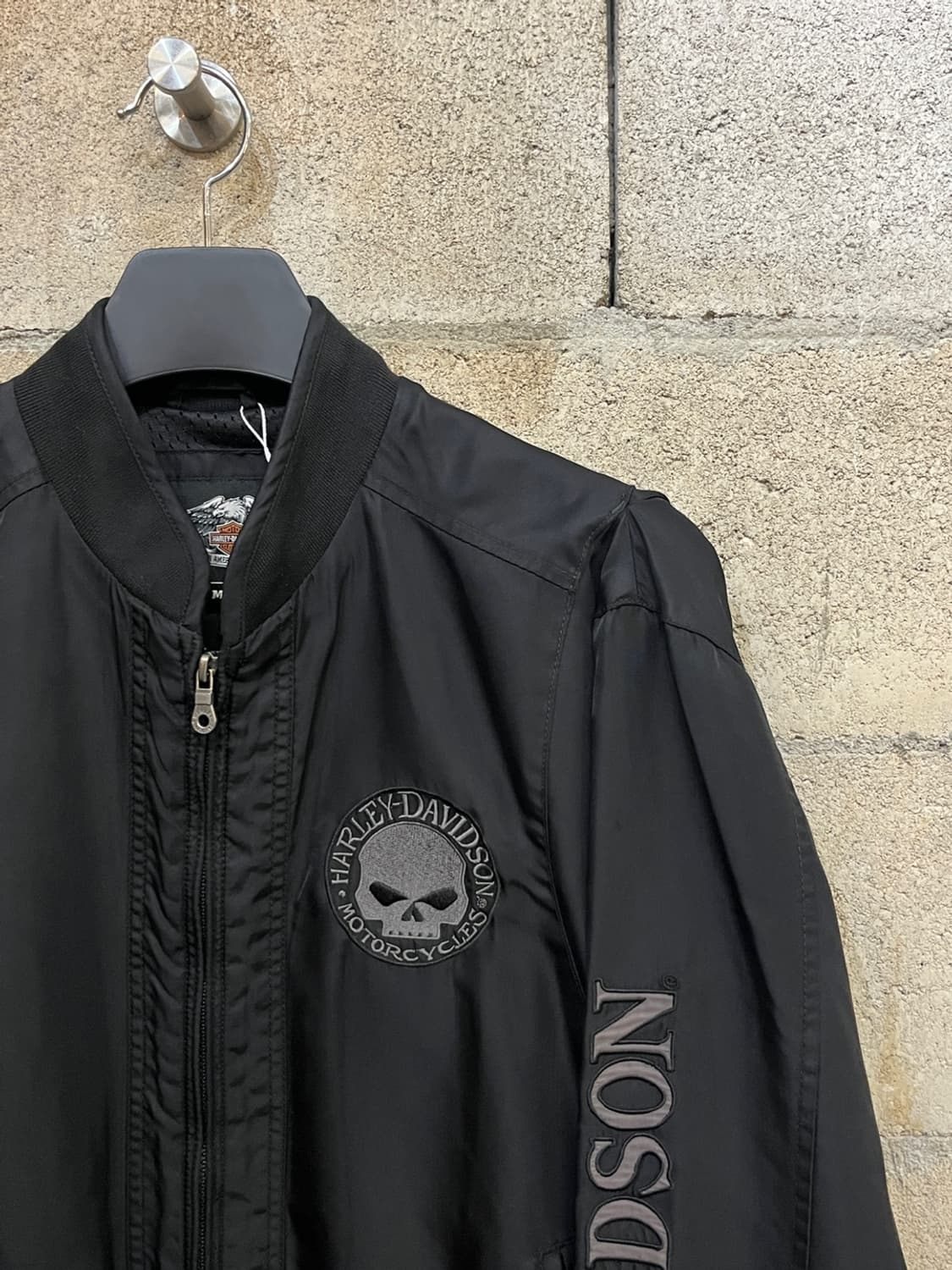 할리 데이비슨 스컬 나일론 봄버 자켓 상품이미지4