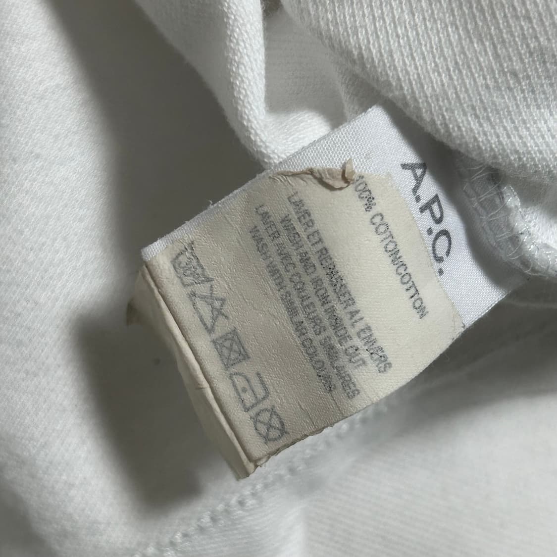 APC 아페쎄 카라 PK 피케 반팔 티셔츠 화이트 L  상품이미지8