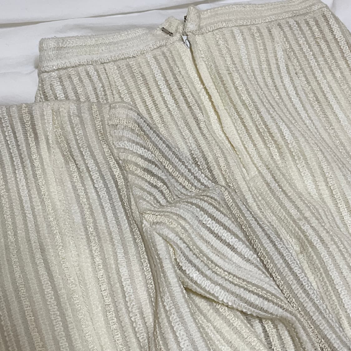 빈티지 ) 화이트레이스 금사트위드 셋업 상품이미지7