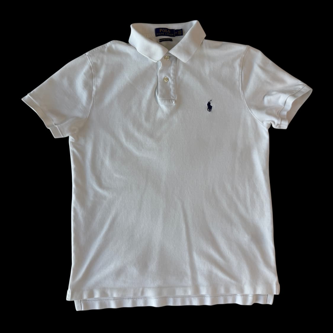 폴로 랄프로렌 화이트 네이비로고 카라티 M-L 사이즈 상품이미지2