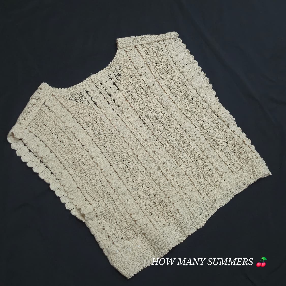 시스루 크로쉐 조끼 보헤미안 펀칭 여름 니트 탑 상품이미지2