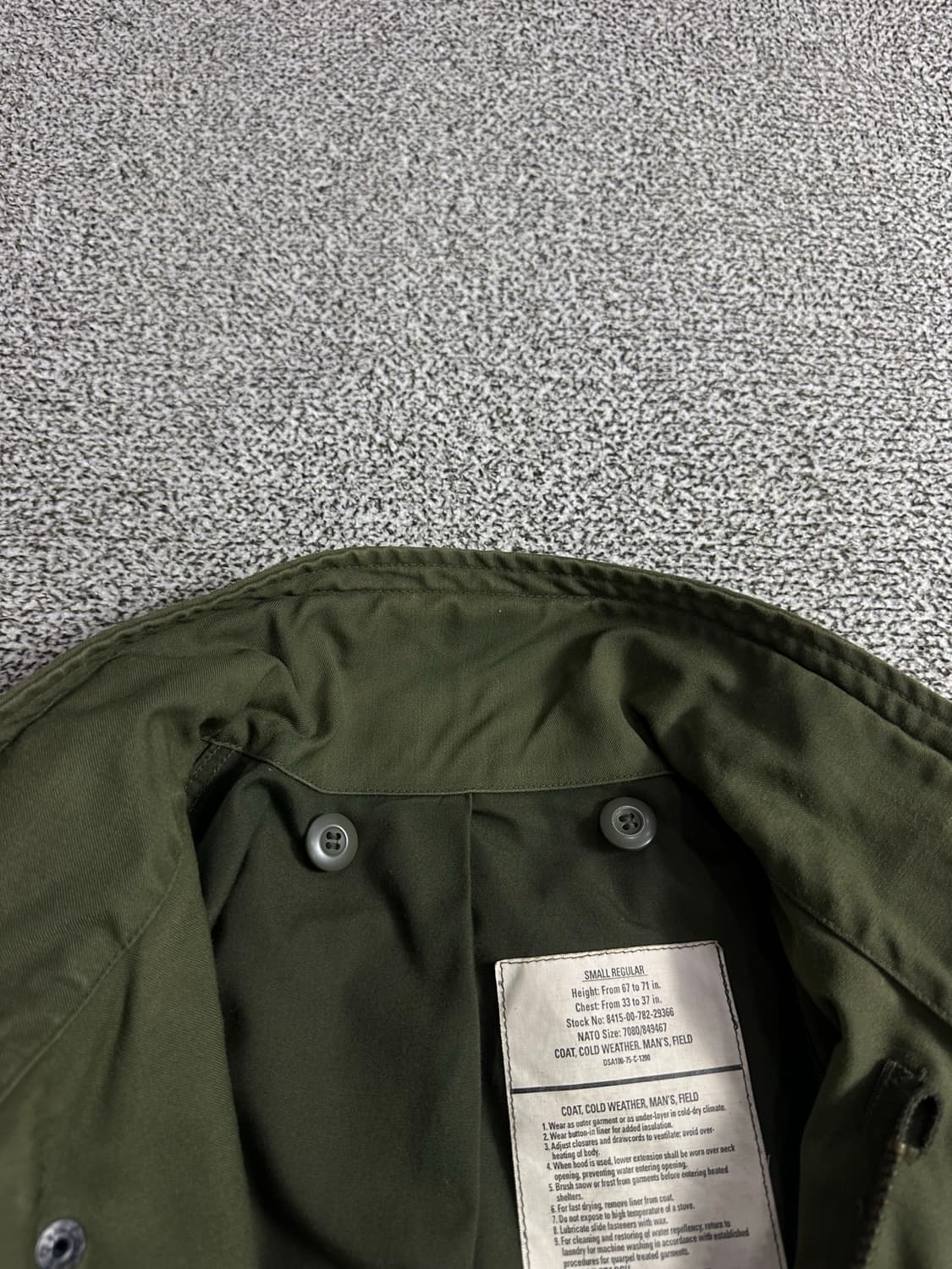 미군 오리지날 m-65 필드자켓 s-r 상품이미지5