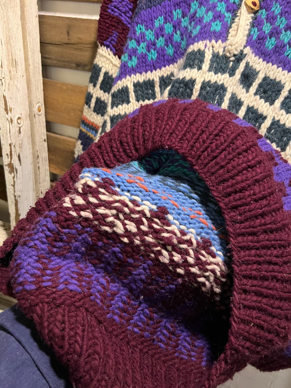 [XL]90's 빈티지 핸드메이드 에콰도르 풀오버 스웨터 니트 상품이미지4