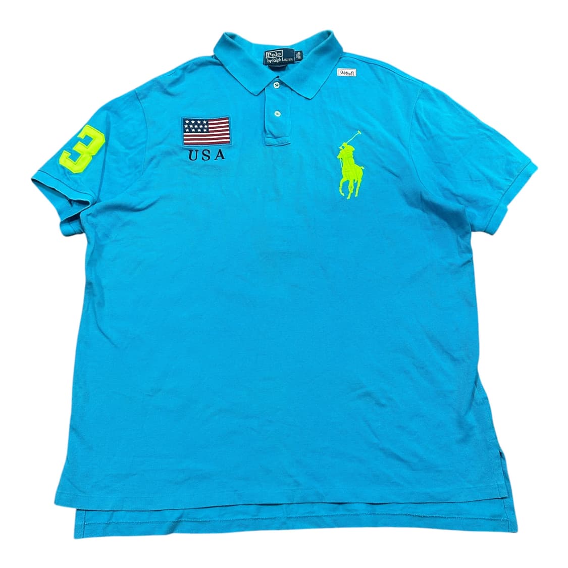 ✨ (바배) 폴로 랄프로렌 성조기 빅포니 USA 치프키프 카라 반팔티 상품이미지2