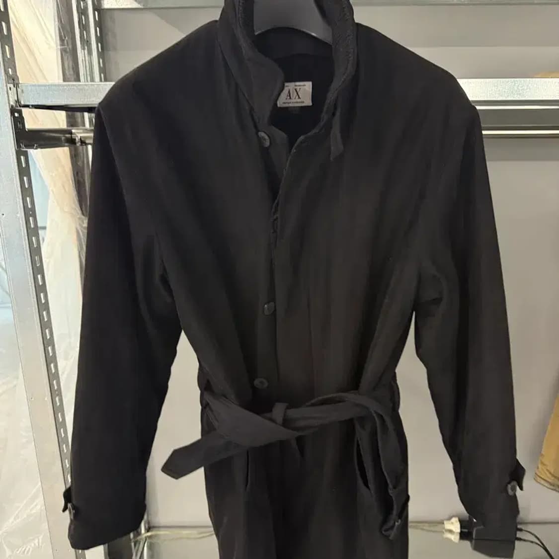 Armani Exchange 블랙 로브 코트 L 상품이미지5