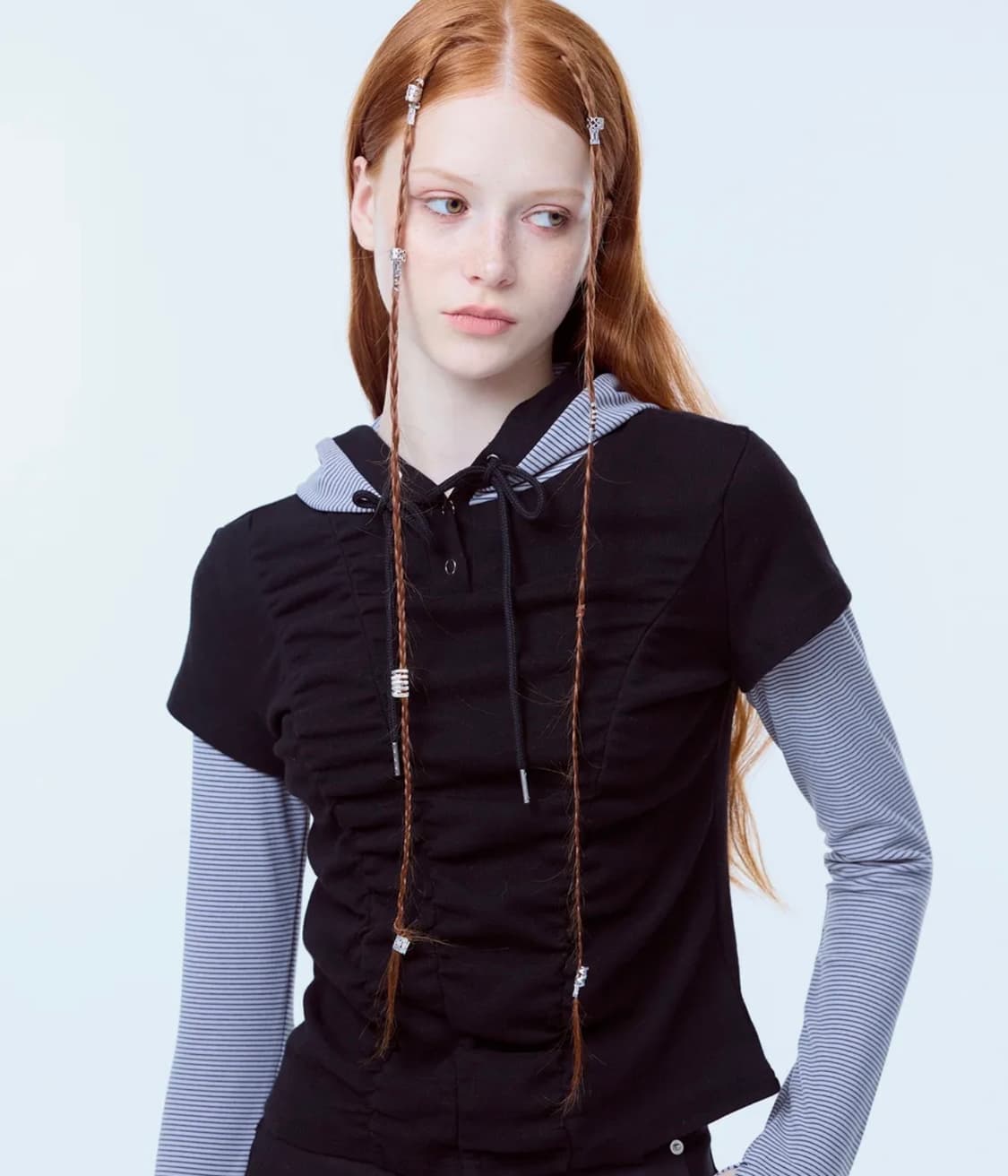 러브이즈트루 스트라이프 후드티 PA STRIPE HOODIE TEE 상품이미지2