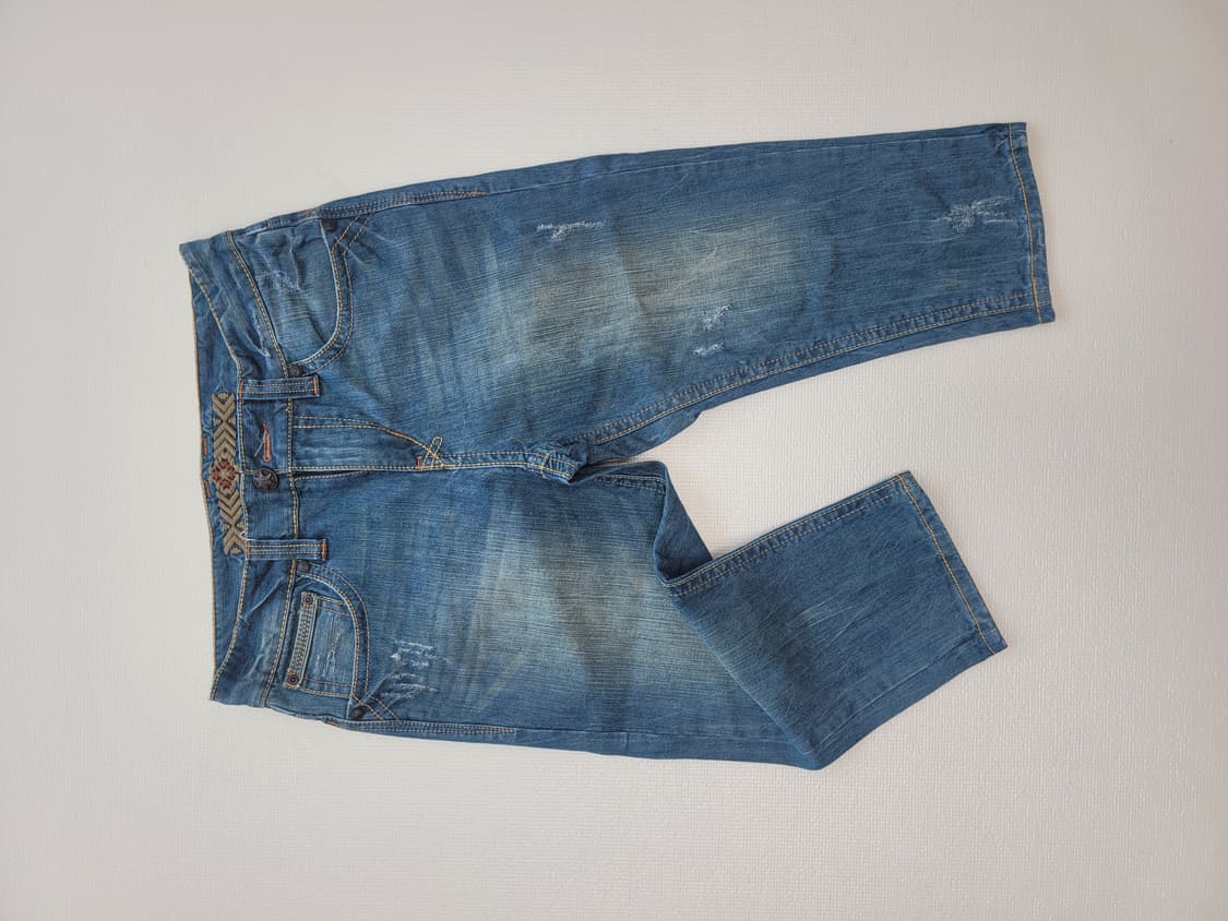 쉐인 Shane 남자 슬럽 7부 청바지 32 오션블루 상품이미지1