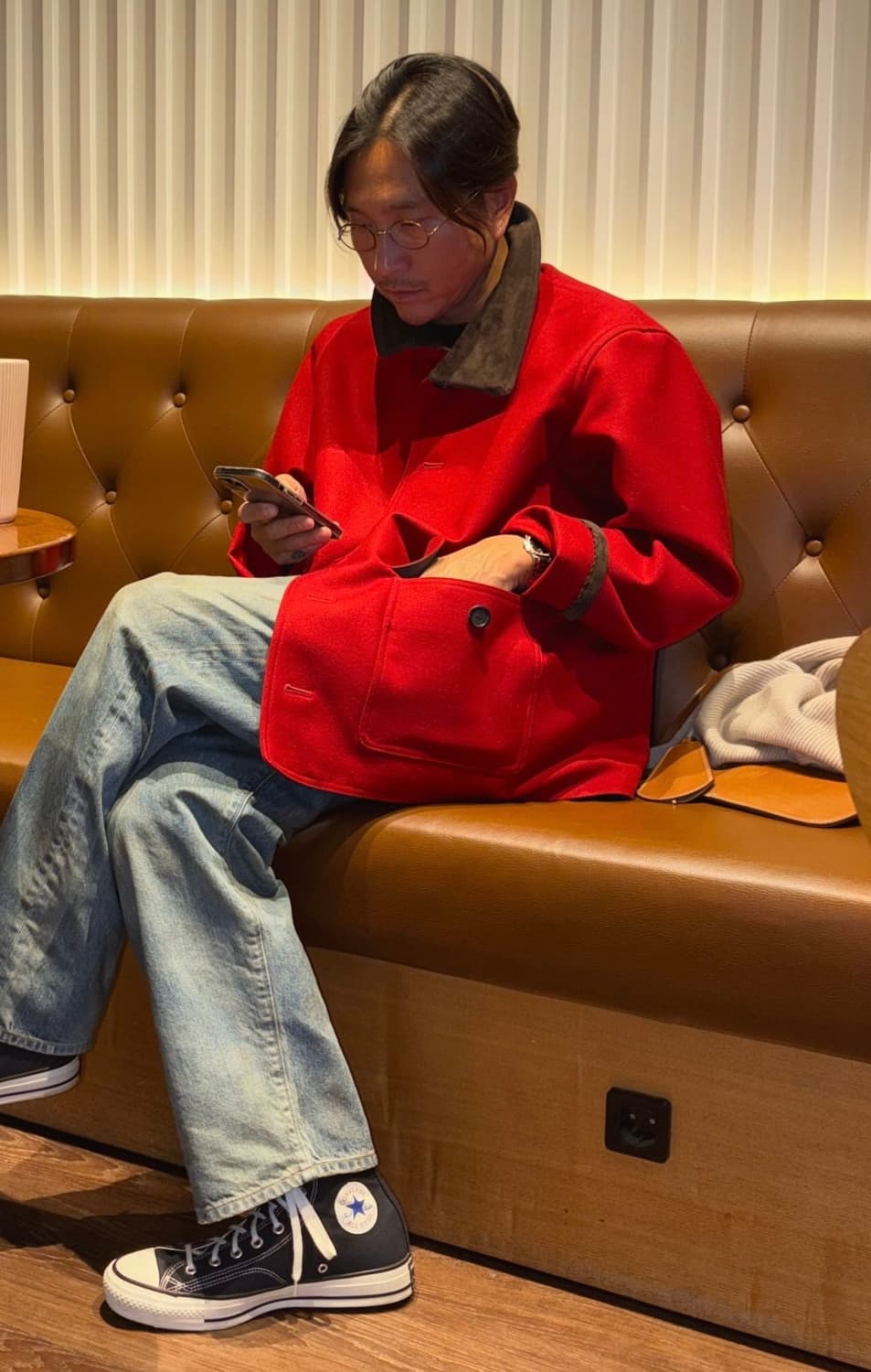 골든베어 울 스웨이드카라 코트 상품이미지1