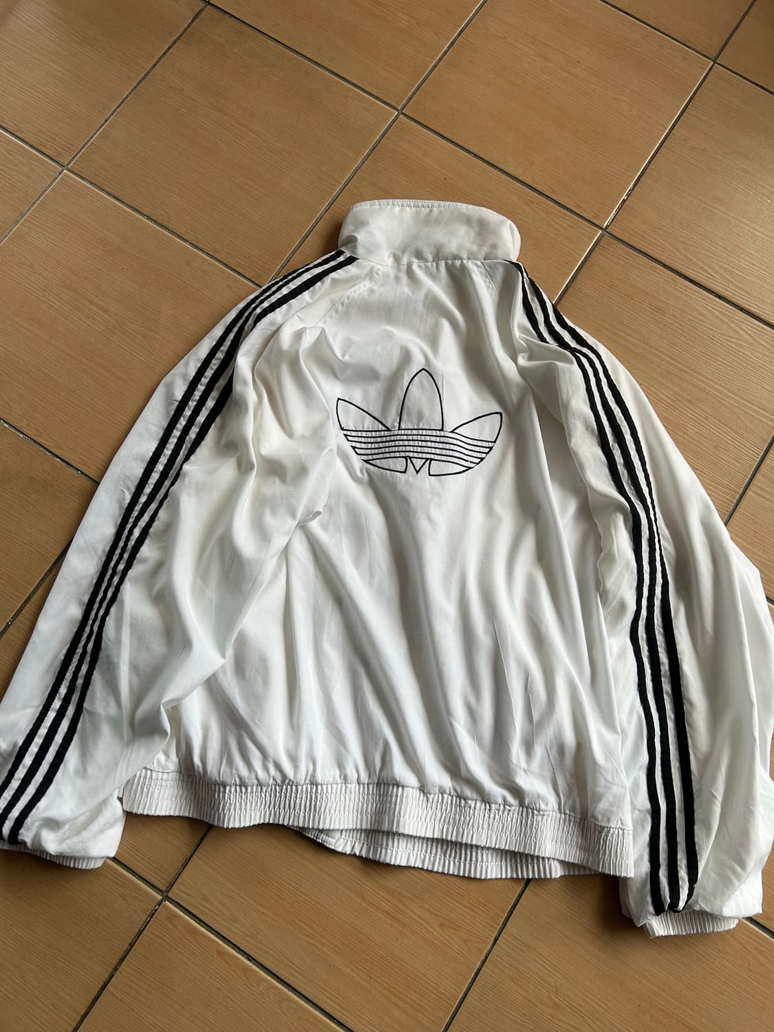 80‘s Adidas 아디다스 바람막이 화이트/블랙 상품이미지1