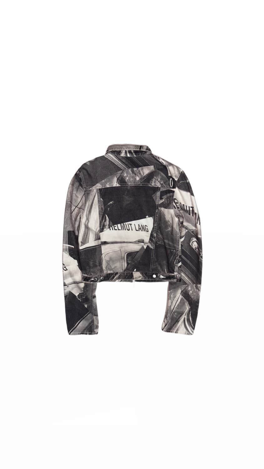 Helmut Lang Cuffed Printed Denim Jacket 상품이미지2