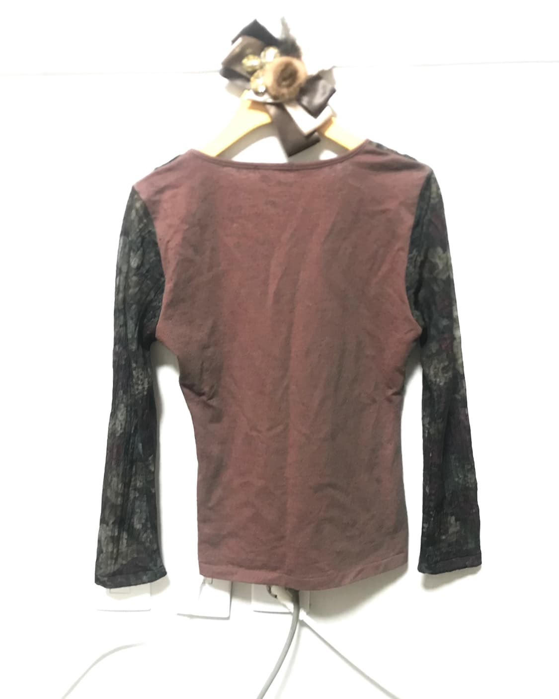 Oriental see-through velvet mix top set 상품이미지6
