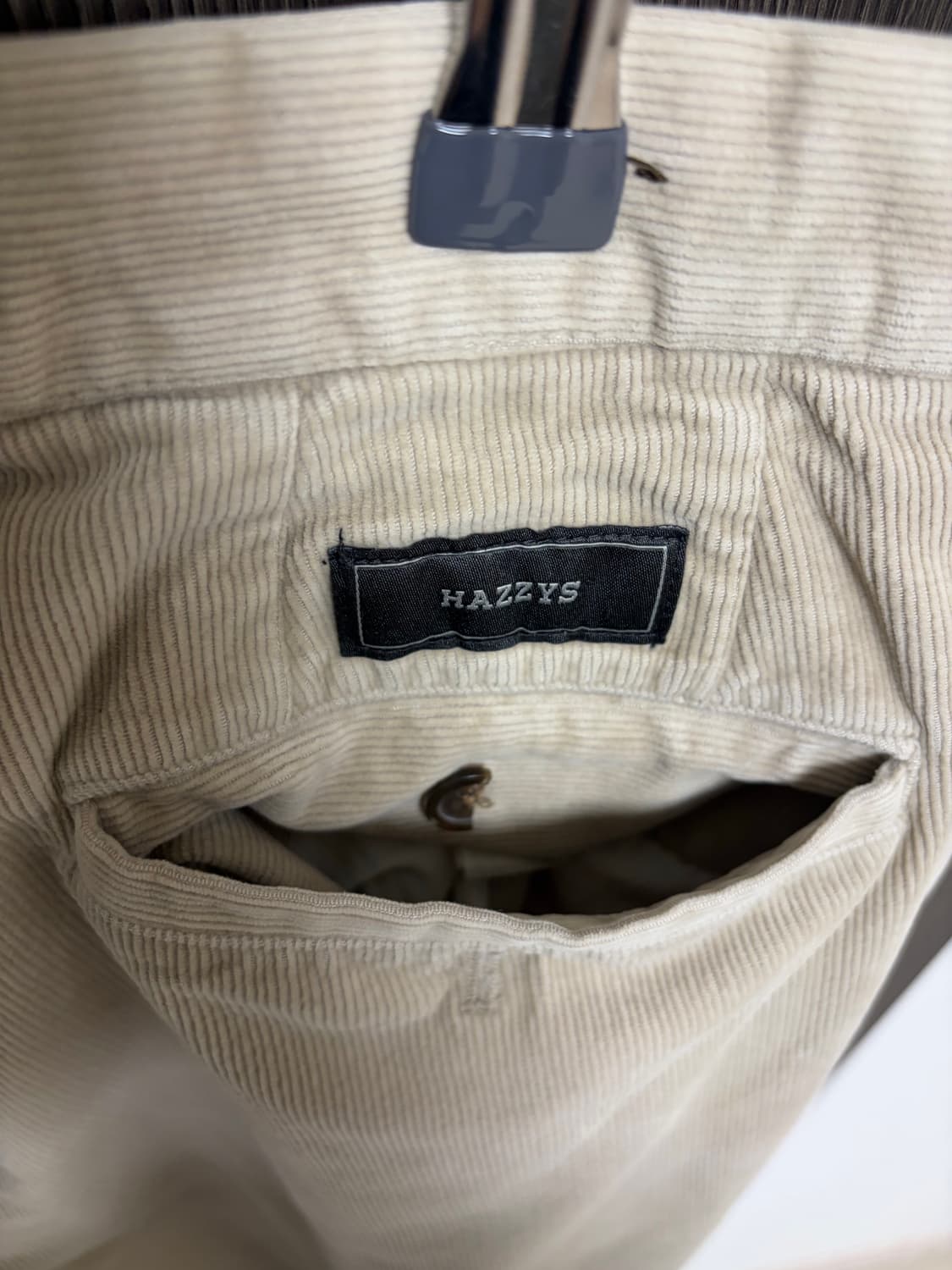 HAZZYS 헤지스 베이지 코듀로이 바지 32 상품이미지5