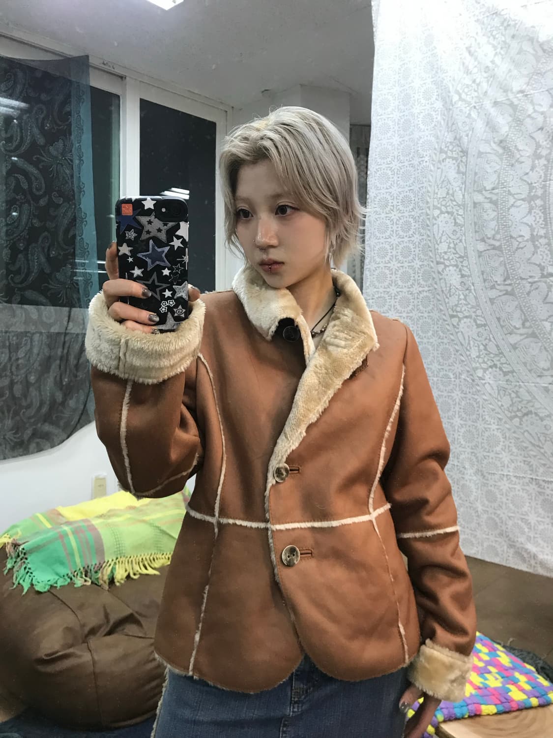 Jones New York 존스뉴욕 여성 무스탕 자켓 상품이미지1