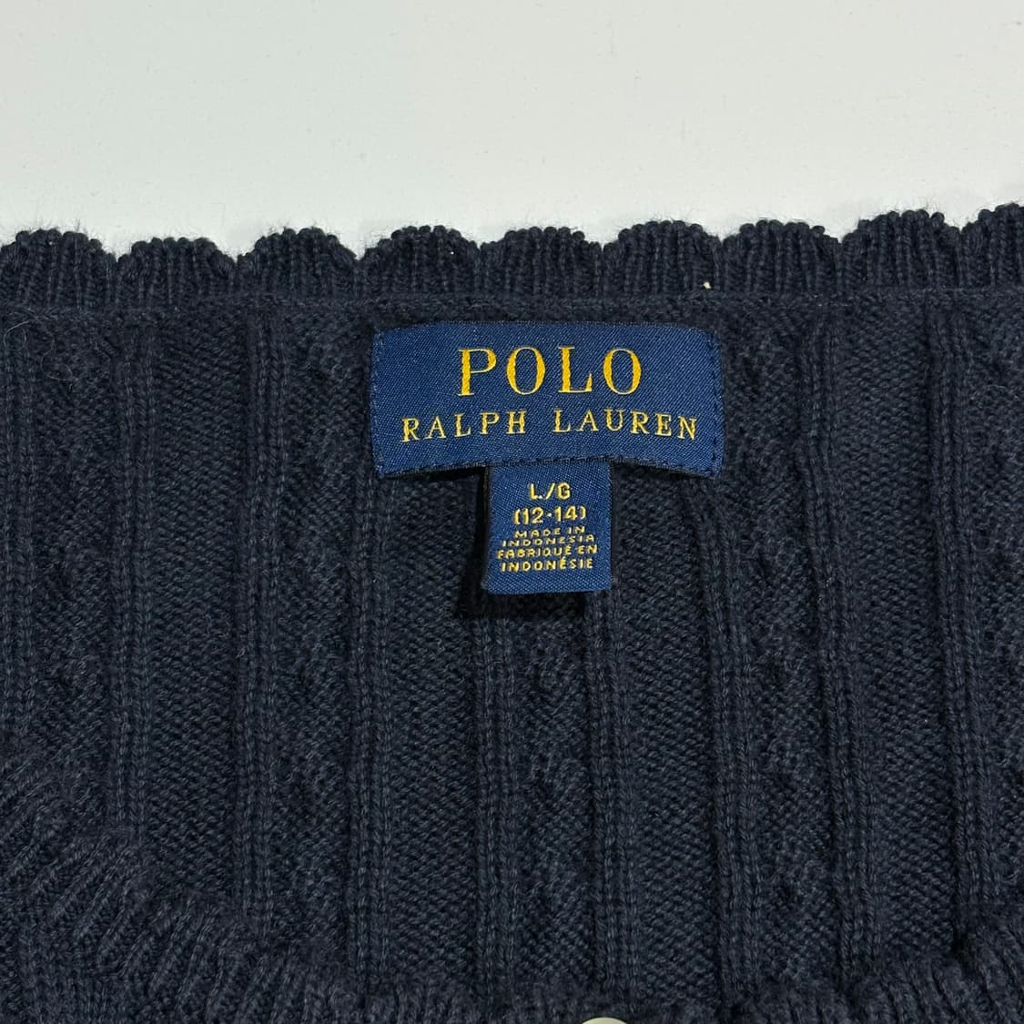 폴로 랄프로렌 네이비 케이블 니트 가디건  상품이미지3