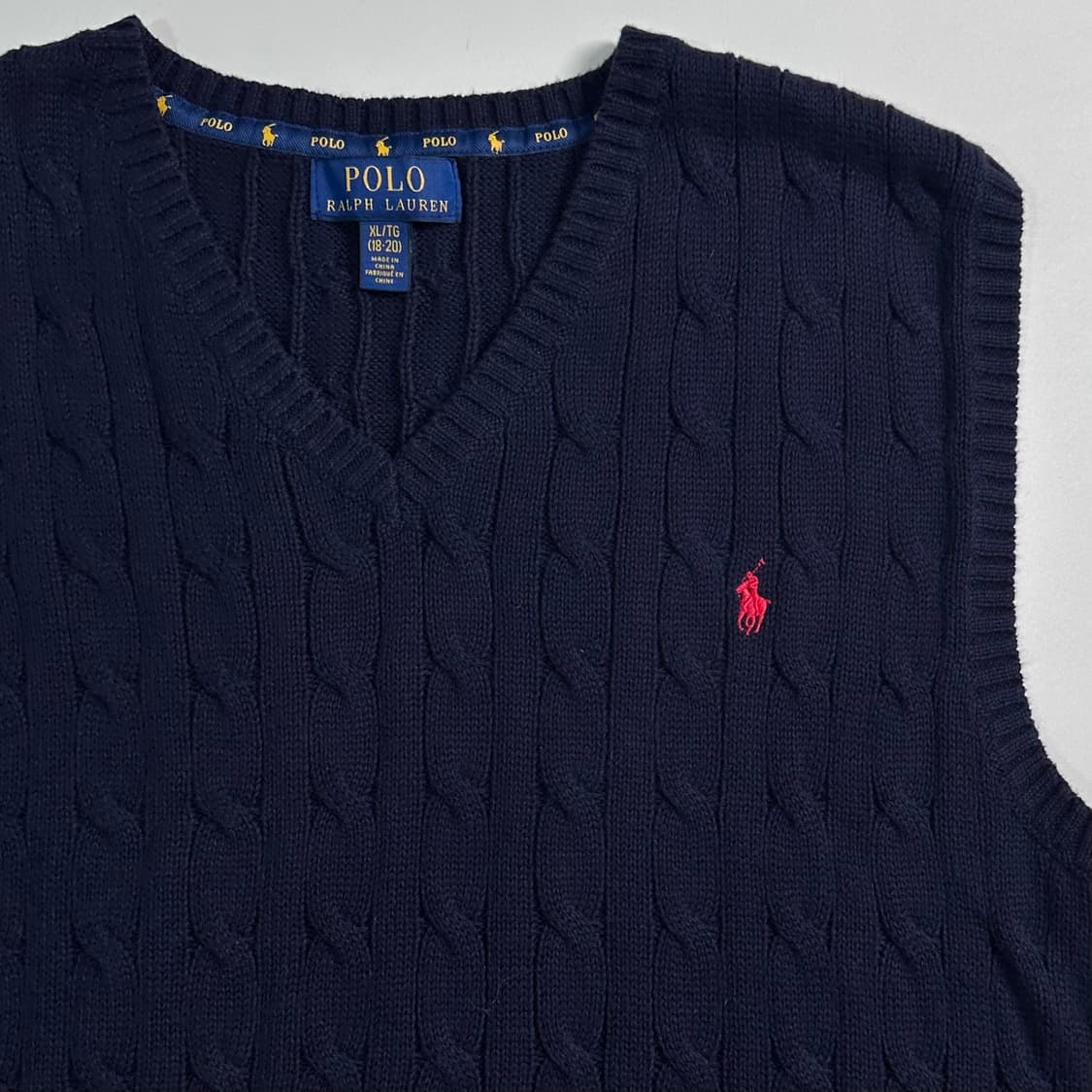 폴로 랄프로렌 보이즈 케이블 니트 조끼 상품이미지4