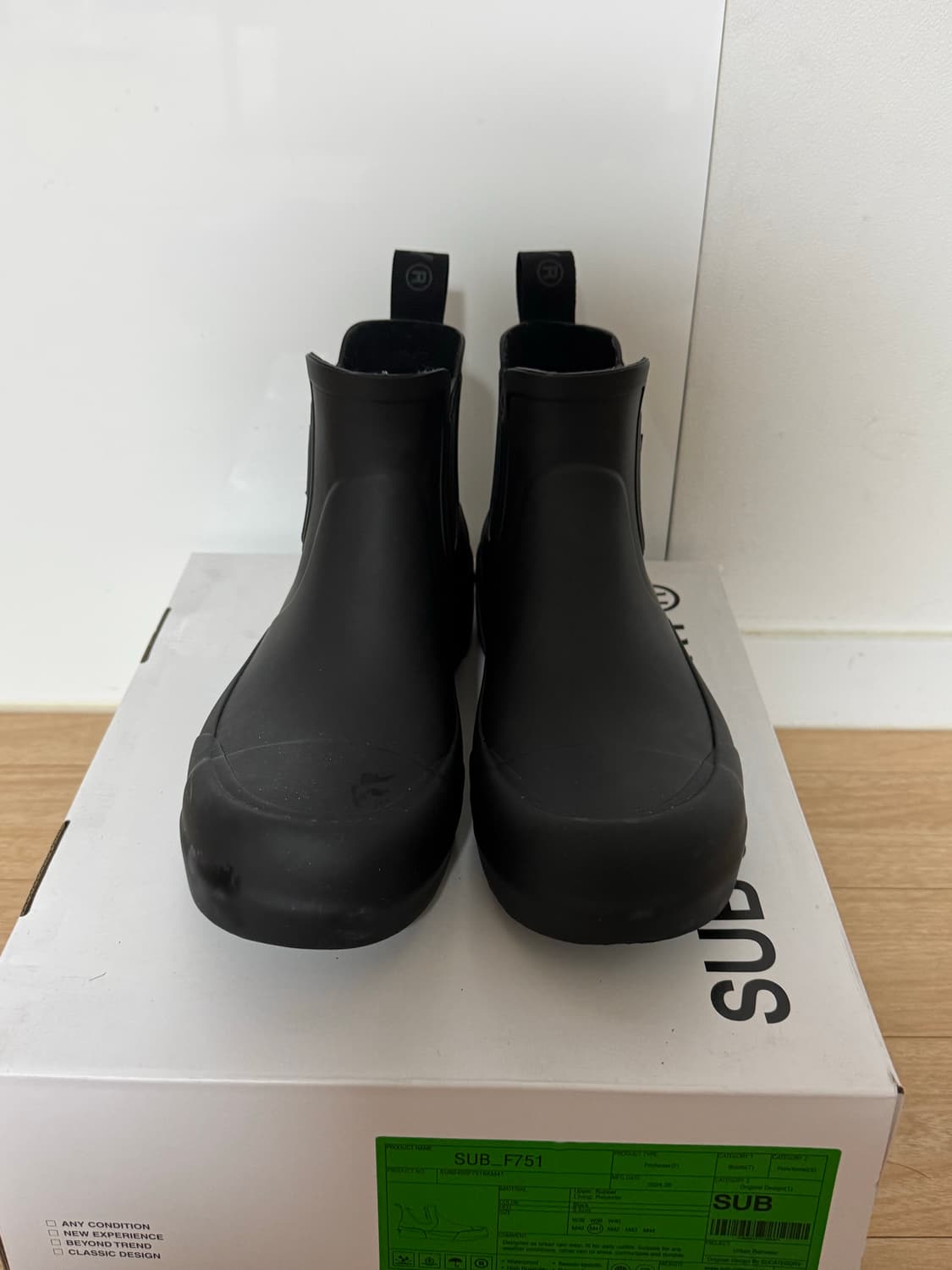 서브카테고리 블랙 레인부츠 41 260-265 상품이미지2