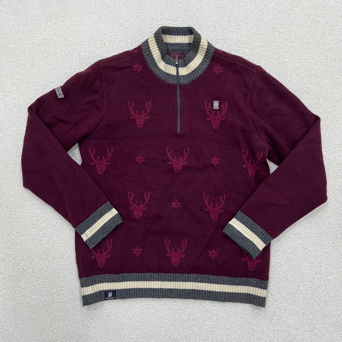 105 와이드앵글 반집업 방풍 니트 0312M1 상품이미지1