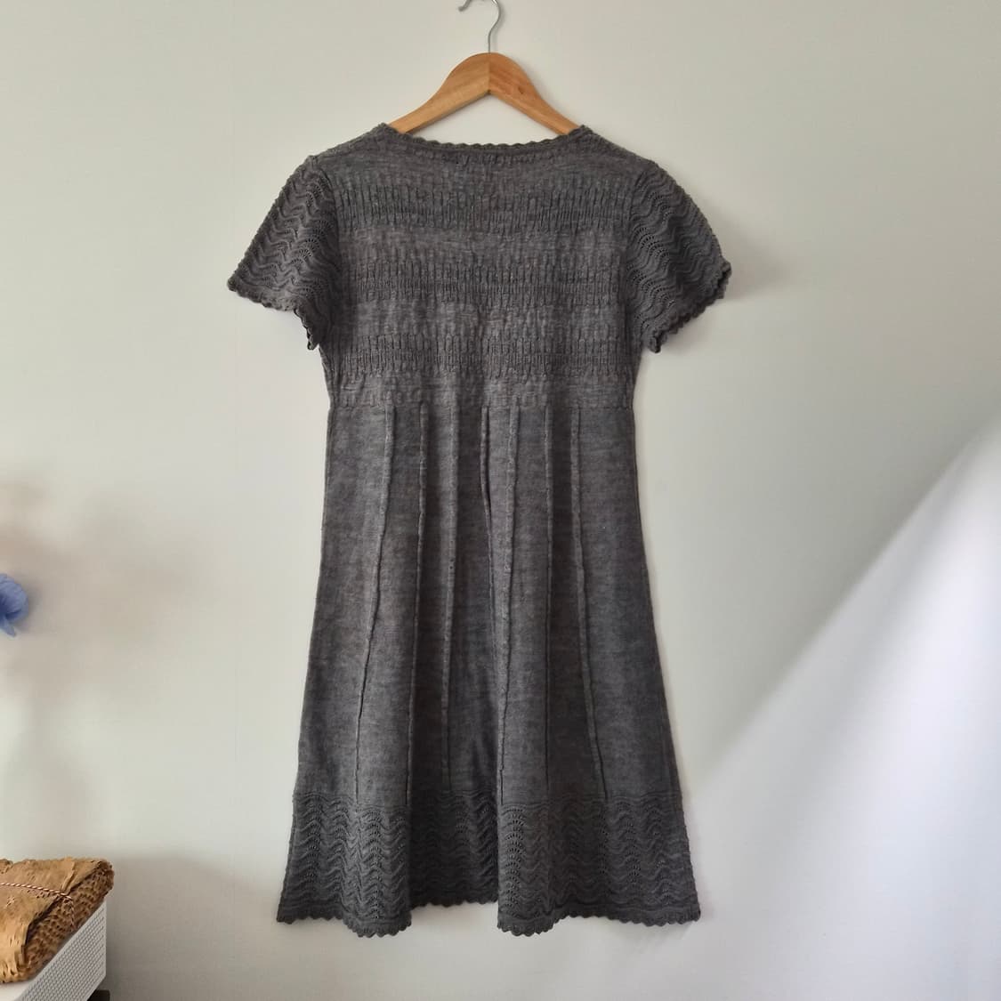 일본 빈티지 쿨톤 모리걸 미니 니트 원피스 상품이미지4