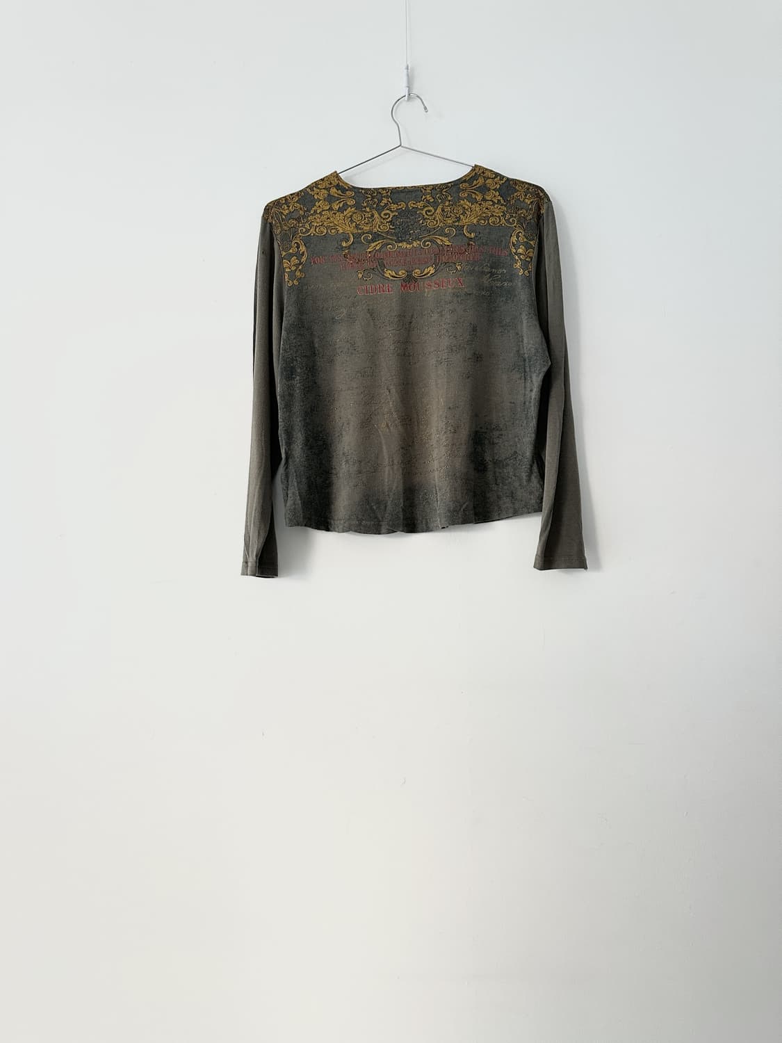 Y2k zip sleeveless tee / khaki 상품이미지5