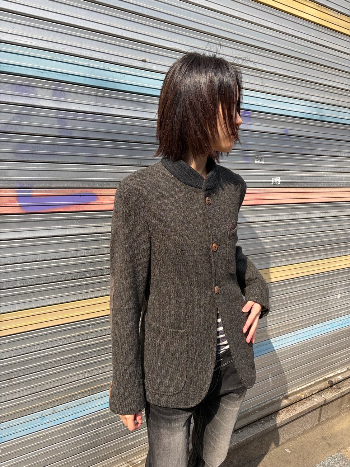 커스텀멜로우 울 숄카라 자켓 상품이미지1