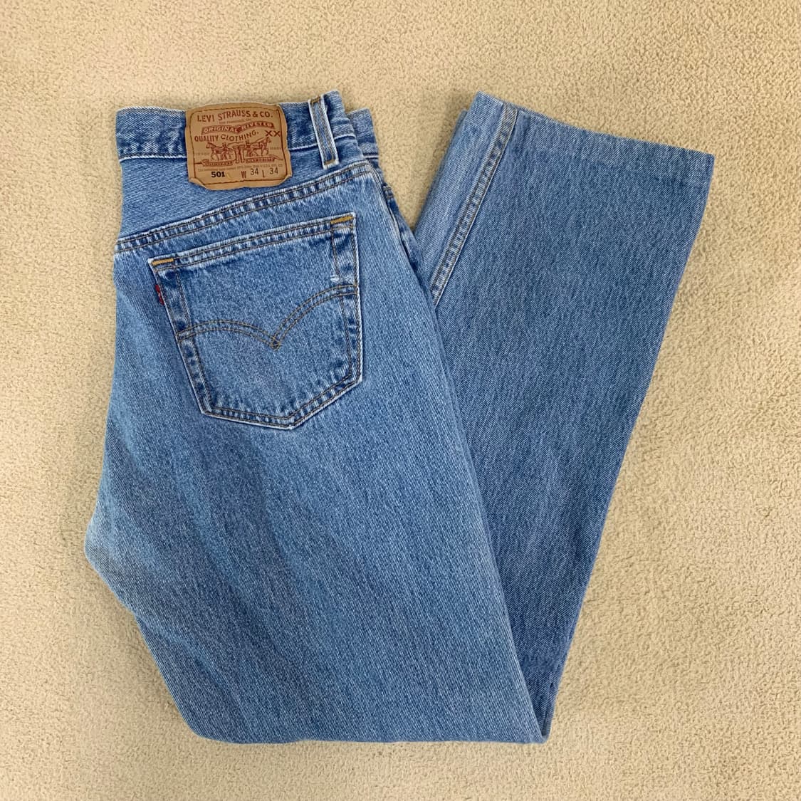 90s 빈티지 리바이스 501 데님팬츠( 32사이즈 )남자청바지 중청 상품이미지1