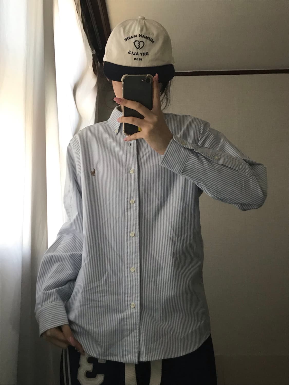 폴로 베이비블루 스트라이프 셔츠 상품이미지3