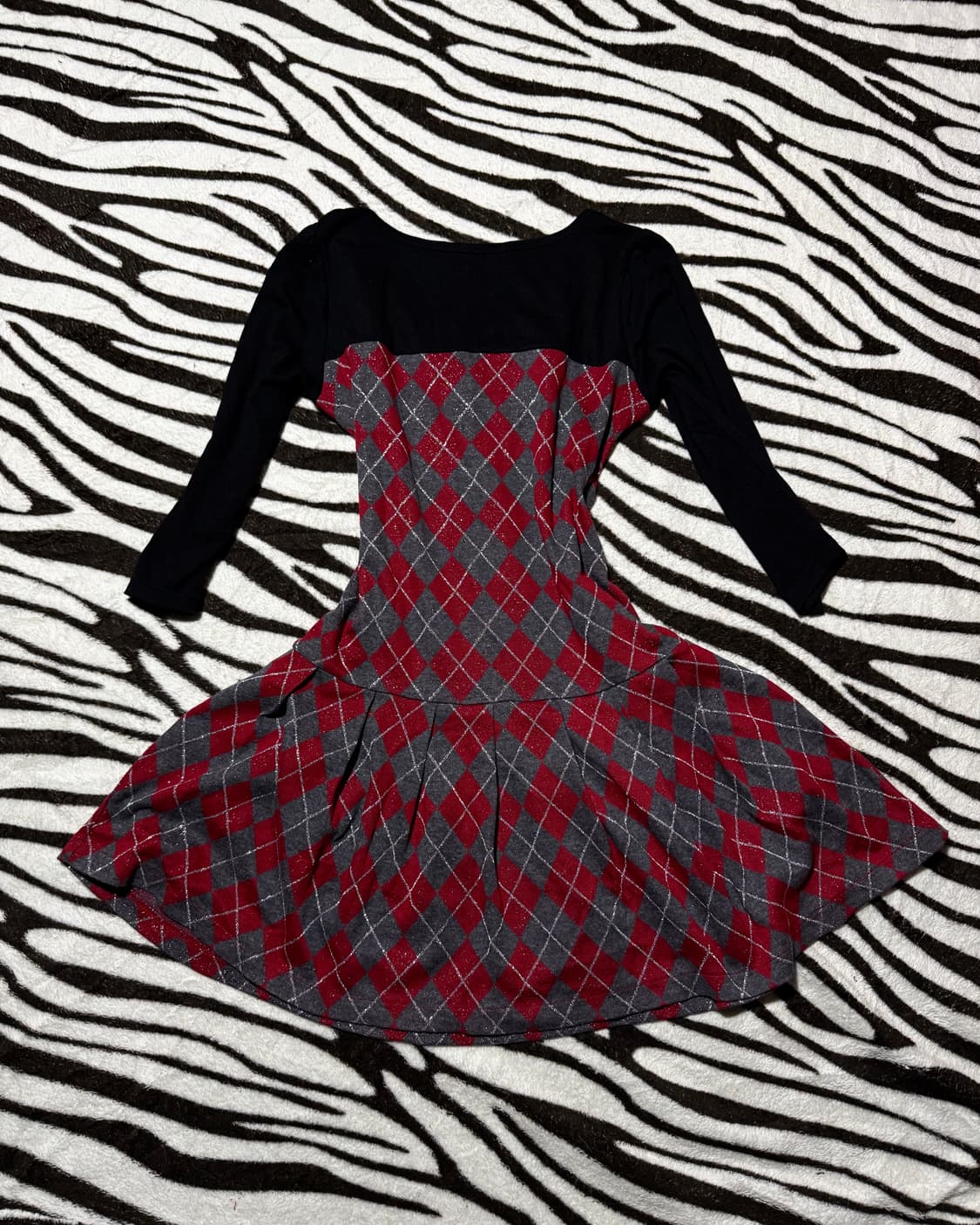 check pattern ribbon detailed dress 상품이미지5