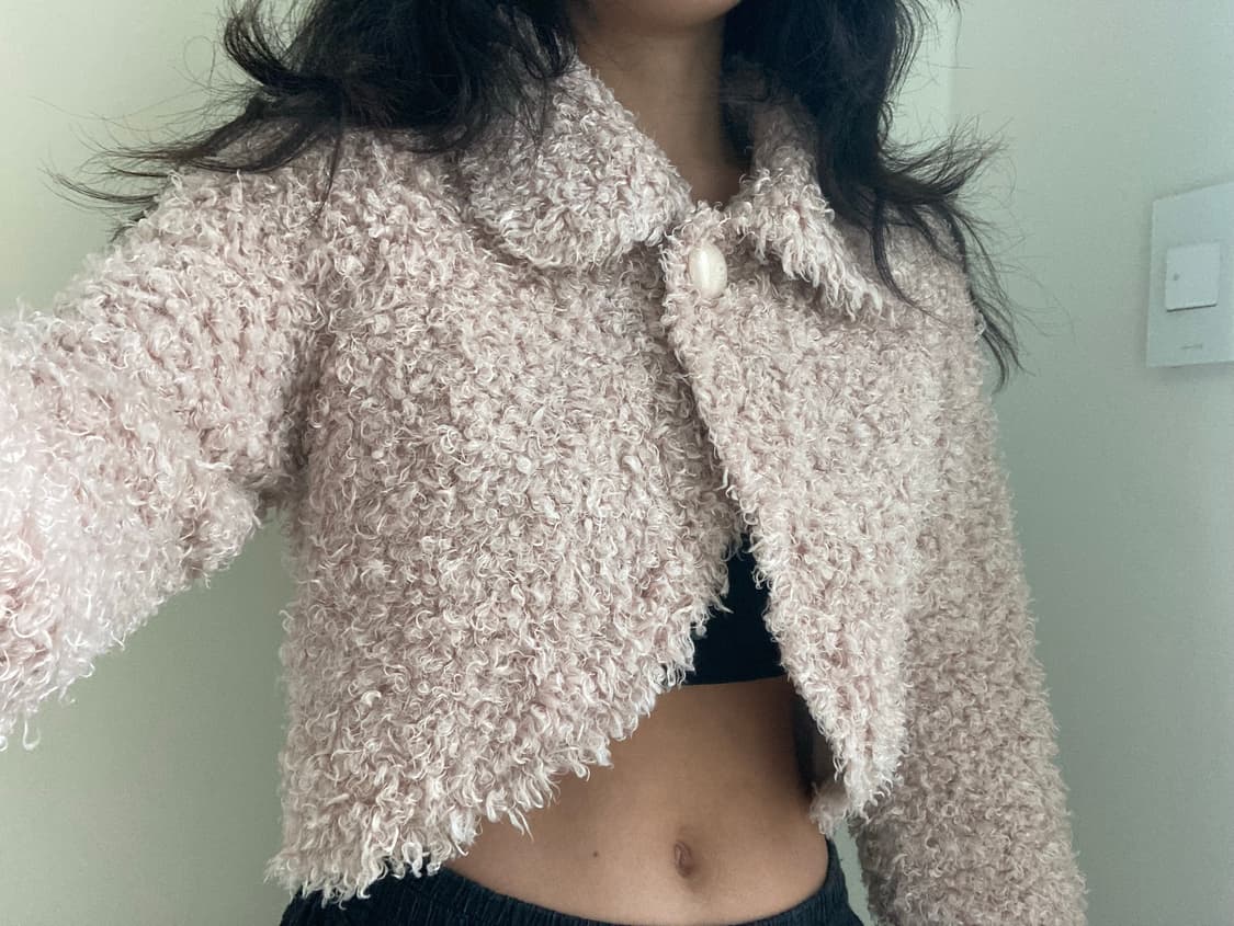 vintage crop fur jacket 상품이미지3