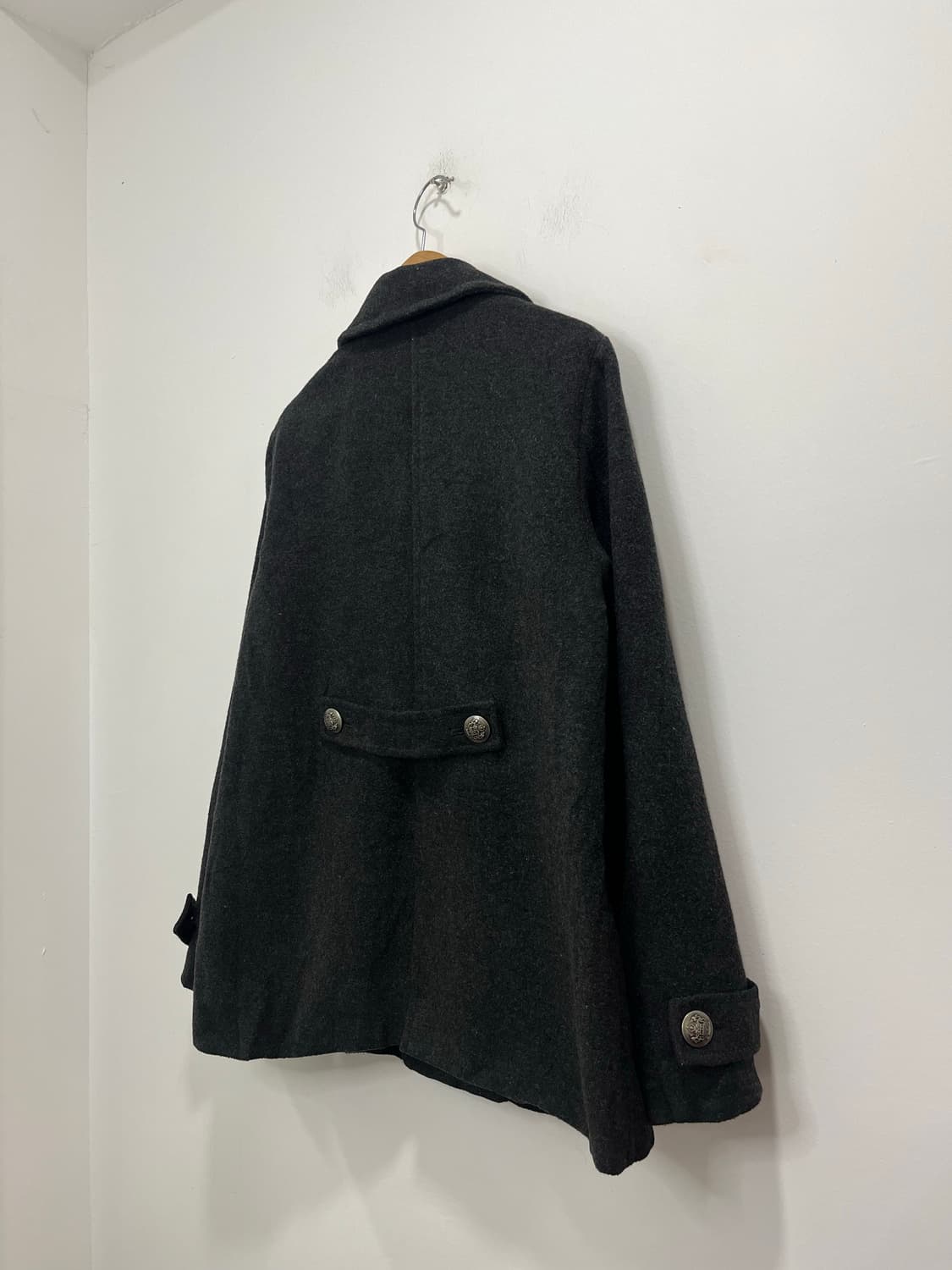 일본 빈티지 락펑크 투버튼 하프 코트 상품이미지9