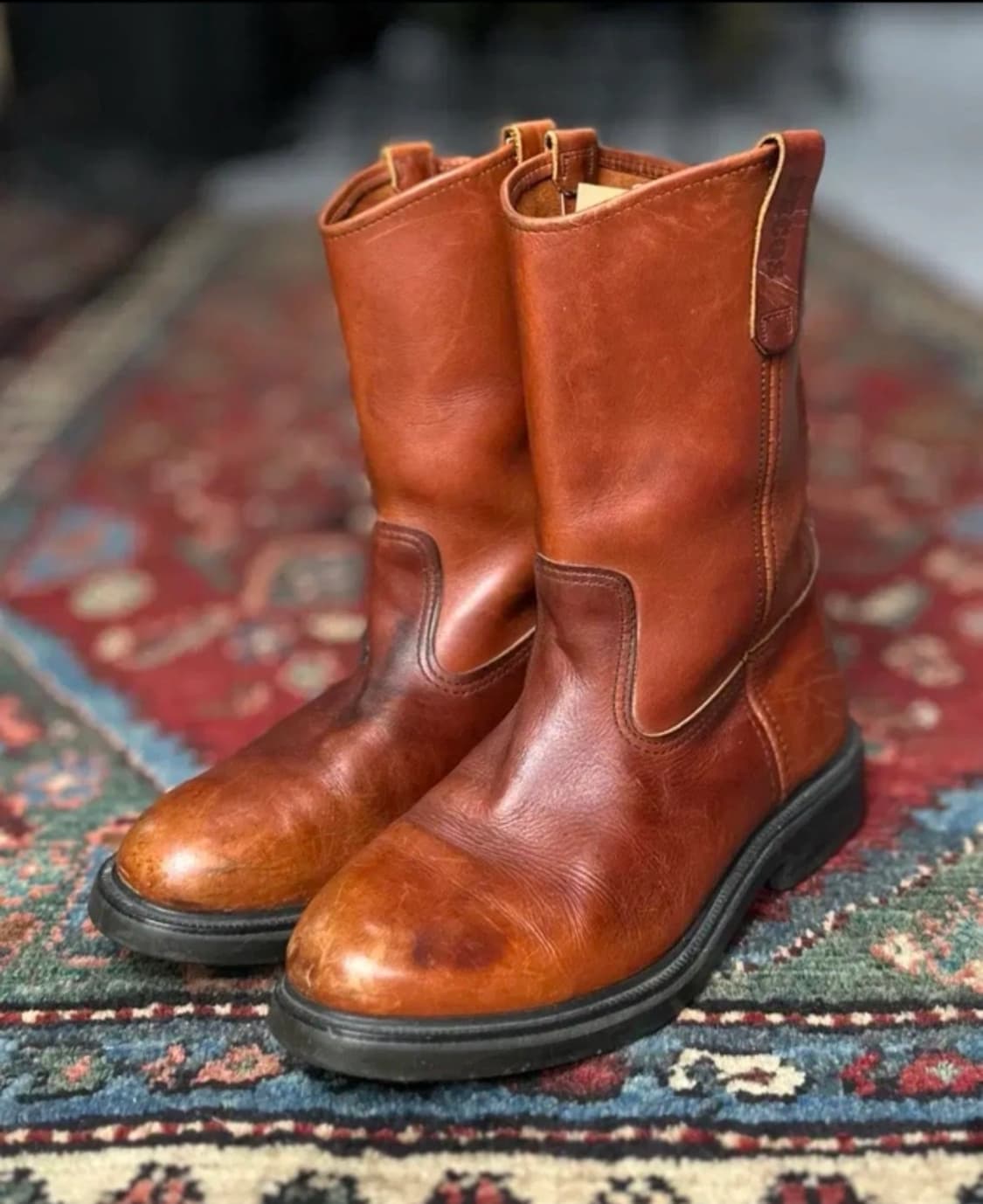 80's OG USA Made 레드윙 페코스 웨스턴 부츠 카우보이 부츠 상품이미지1