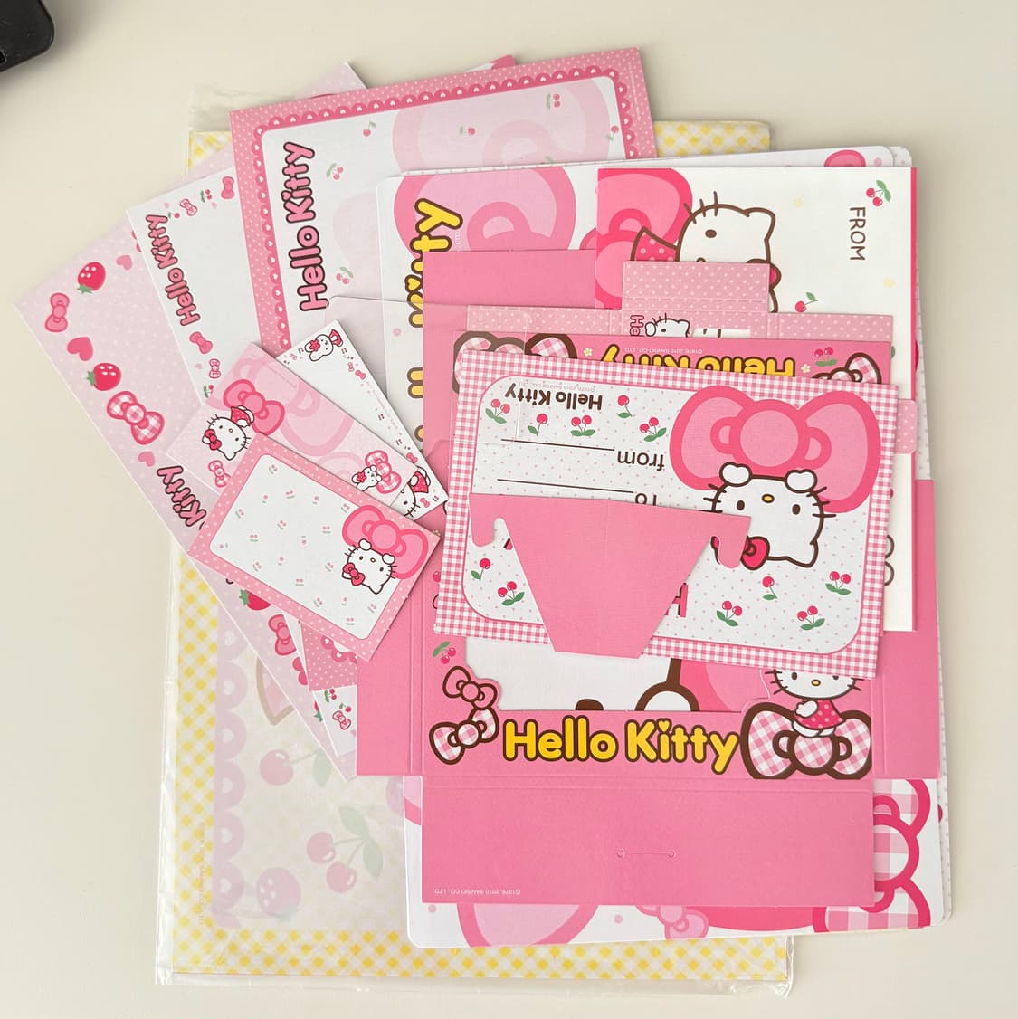 산리오 헬로키티 생일 고전지류 / 박스만들기+편지지+엽서 set 상품이미지5