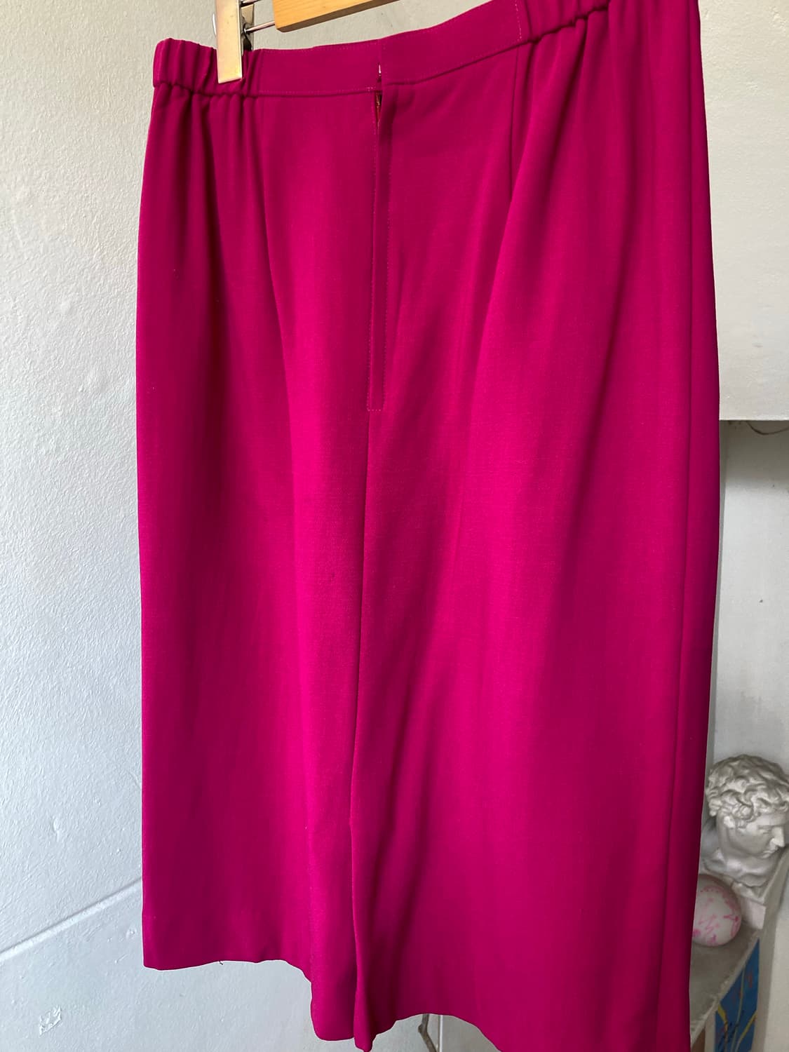 울 100% 미디 컬러 스커트 상품이미지6