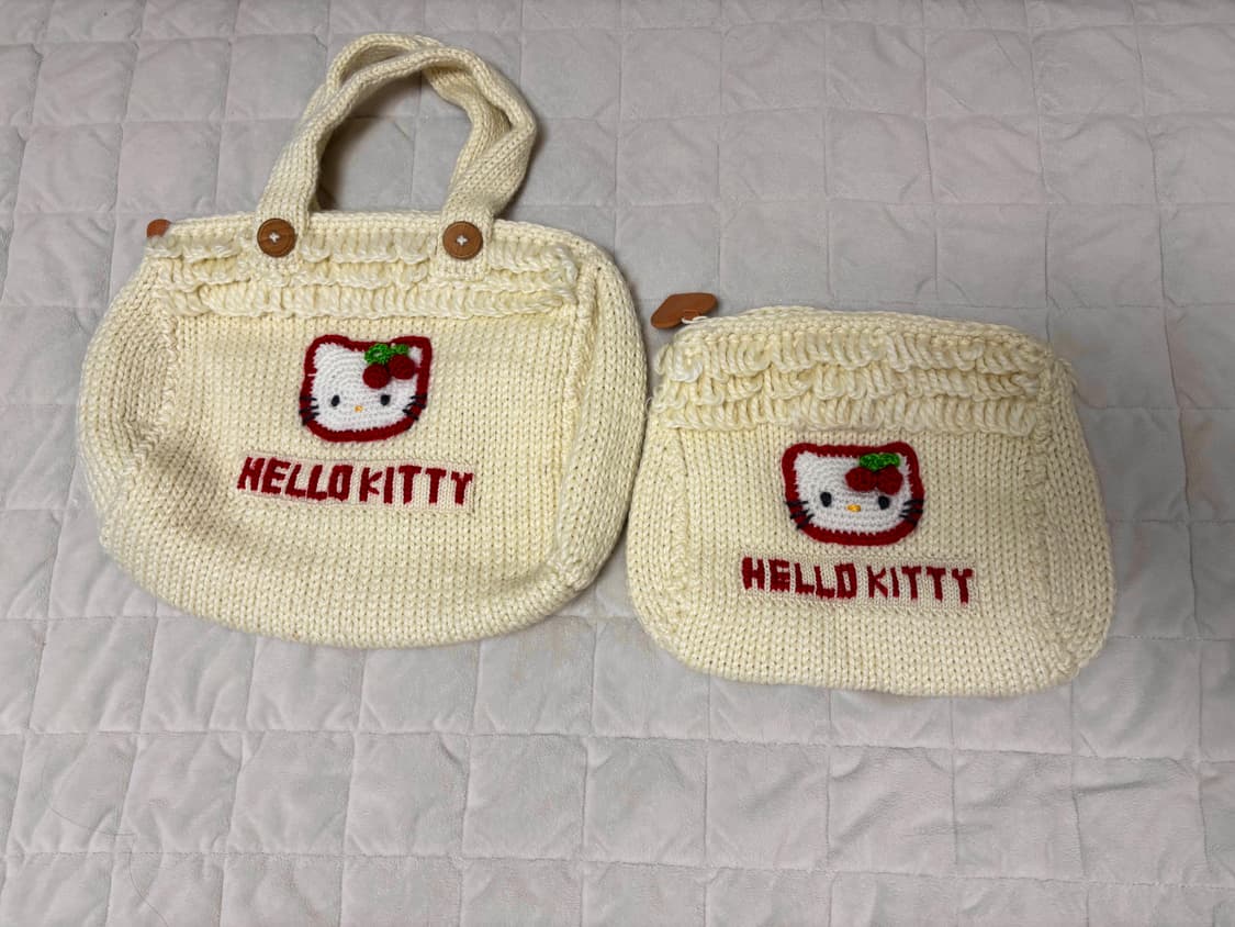 고전키티 니트백 , 니트파우치 상품이미지1