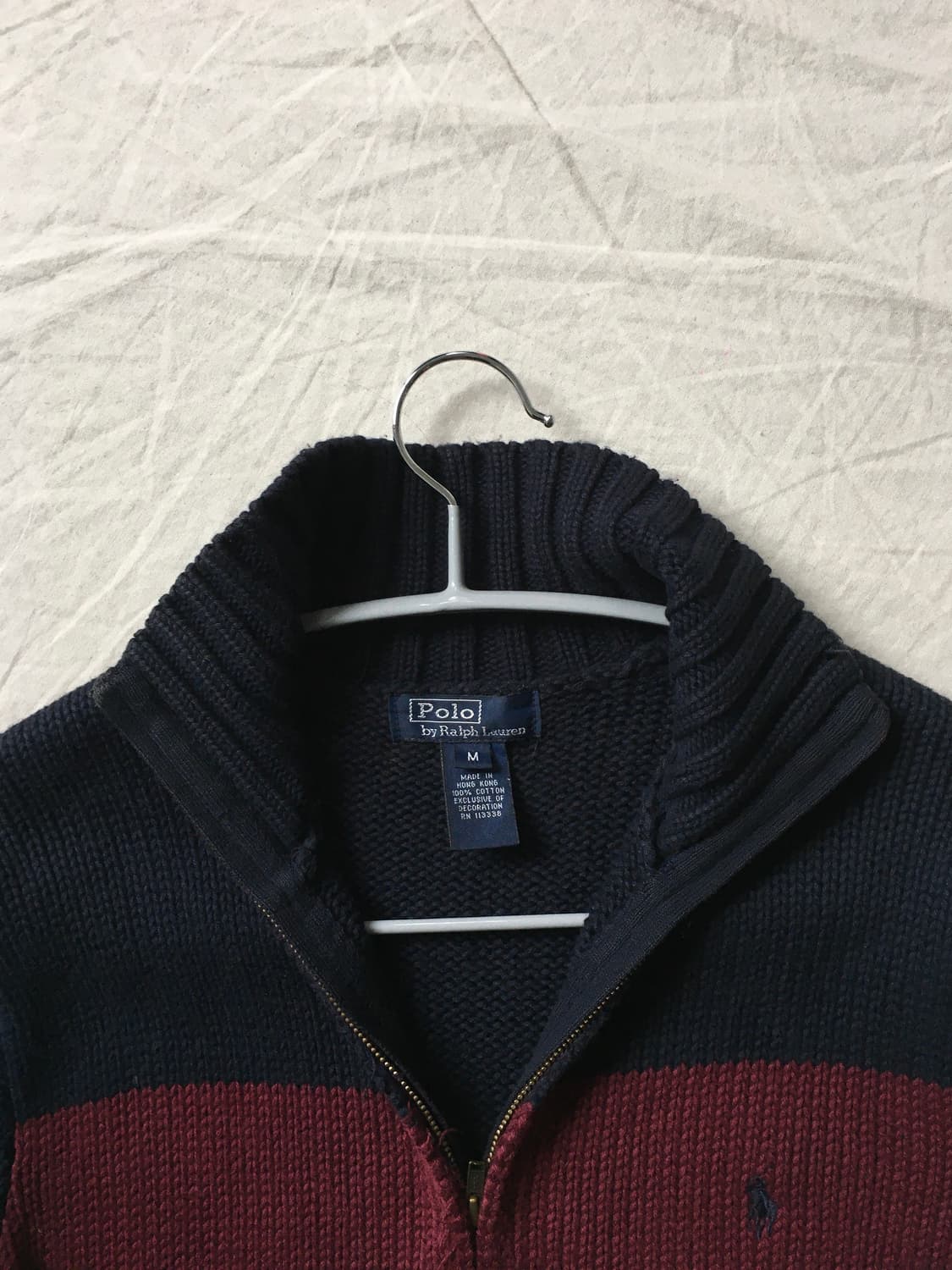 폴로 배색 니트집업 상품이미지4