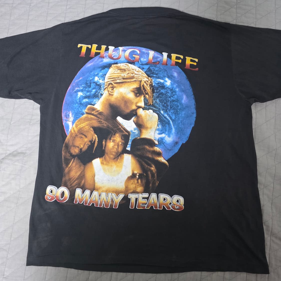 [OS] 90s 투팍 I AIN'T MAD AT YA 빈티지 밴드티 랩티 상품이미지5