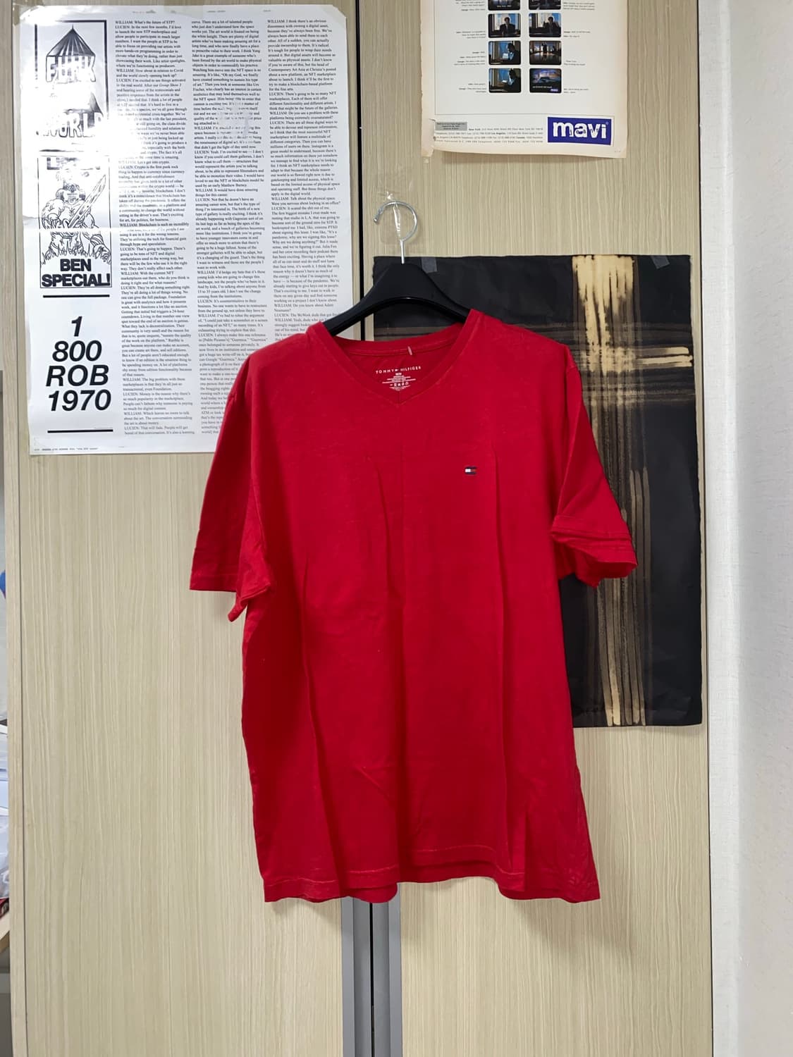 타미힐피거 브이넥 티셔츠 상품이미지1